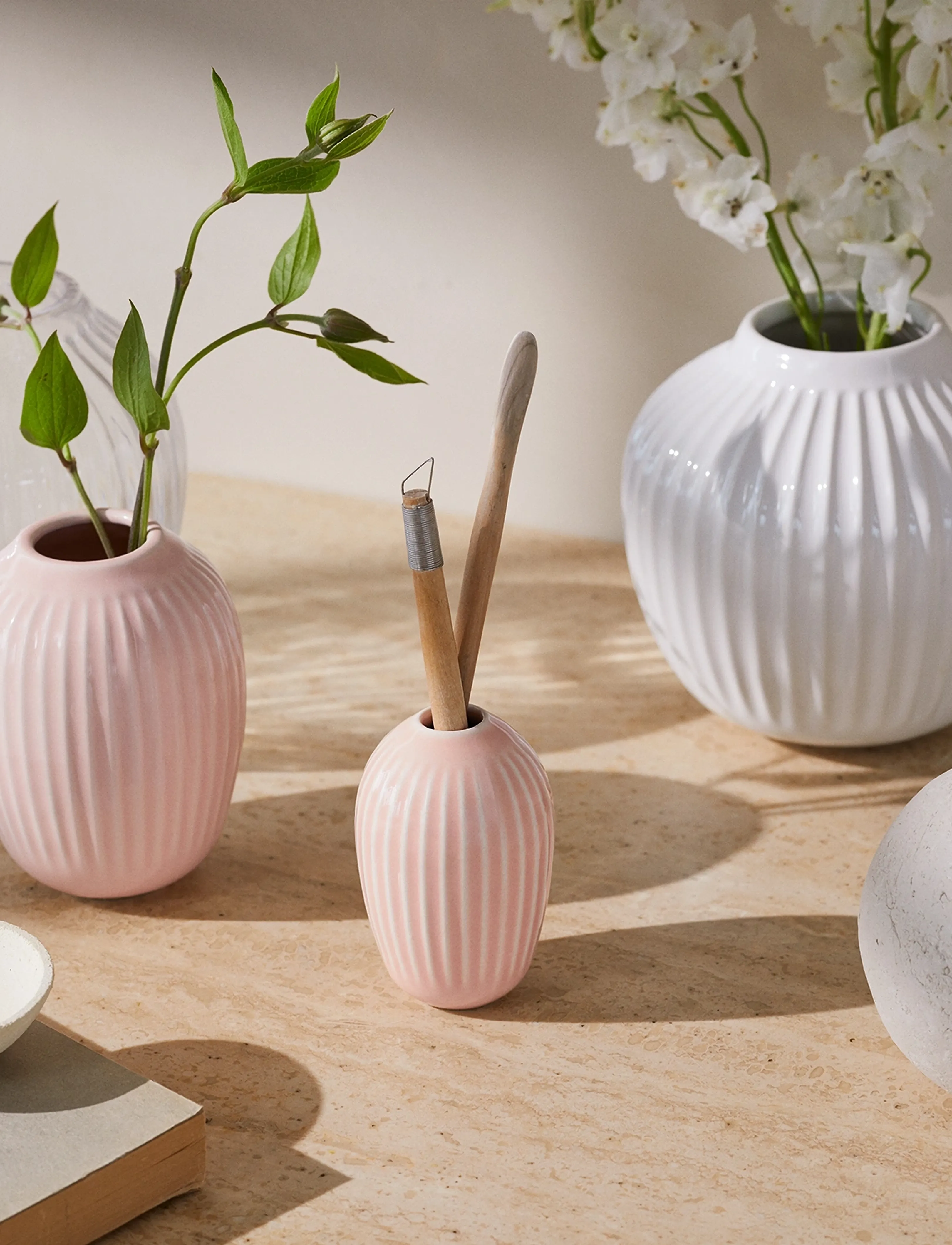 Kähler Hammershøi Vase H8.5 Cm Rosa, cm, Vases, Rosa - Other Homeware