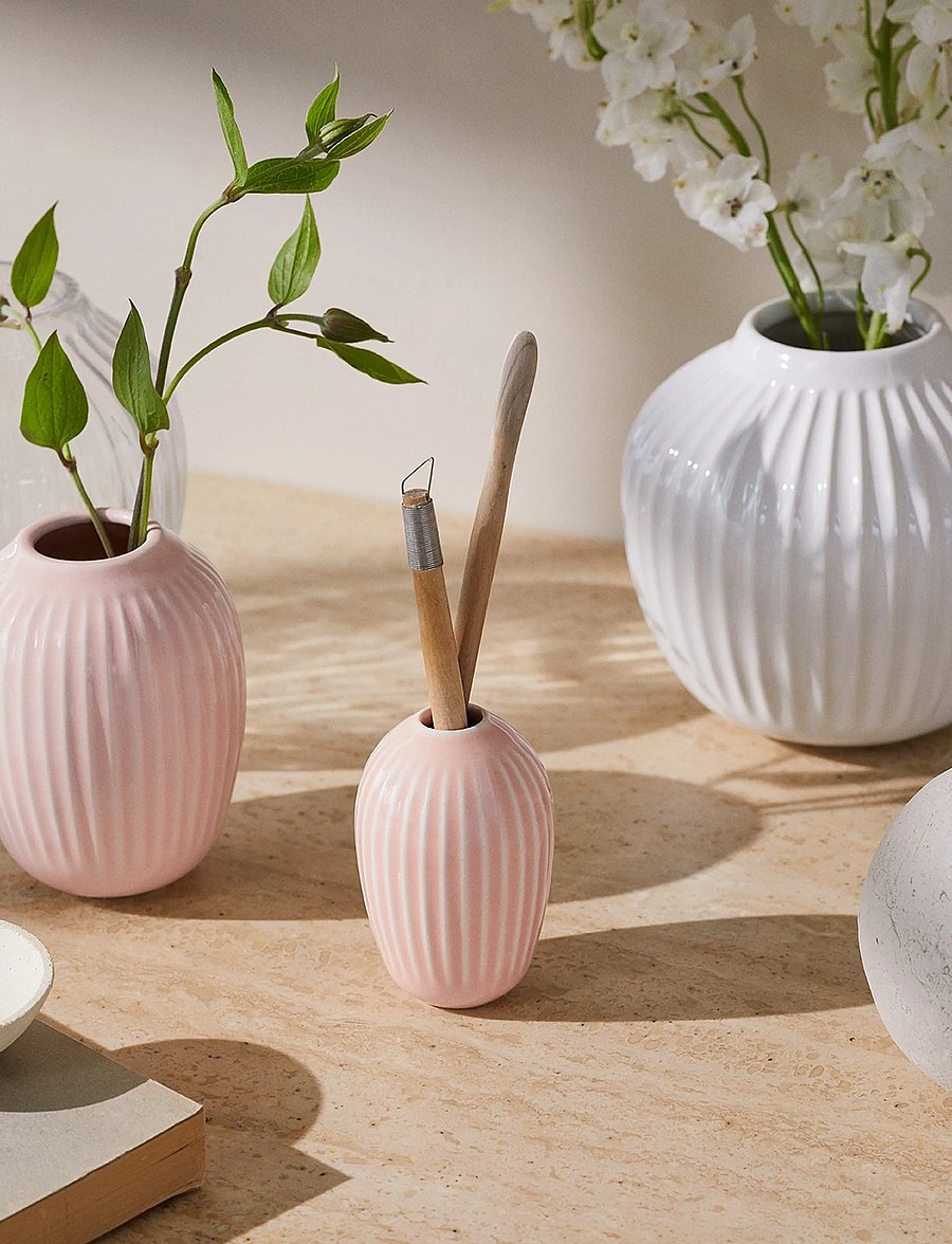 Kähler - Hammershøi Vase H8.5 cm rose - vaasid - rose - 0