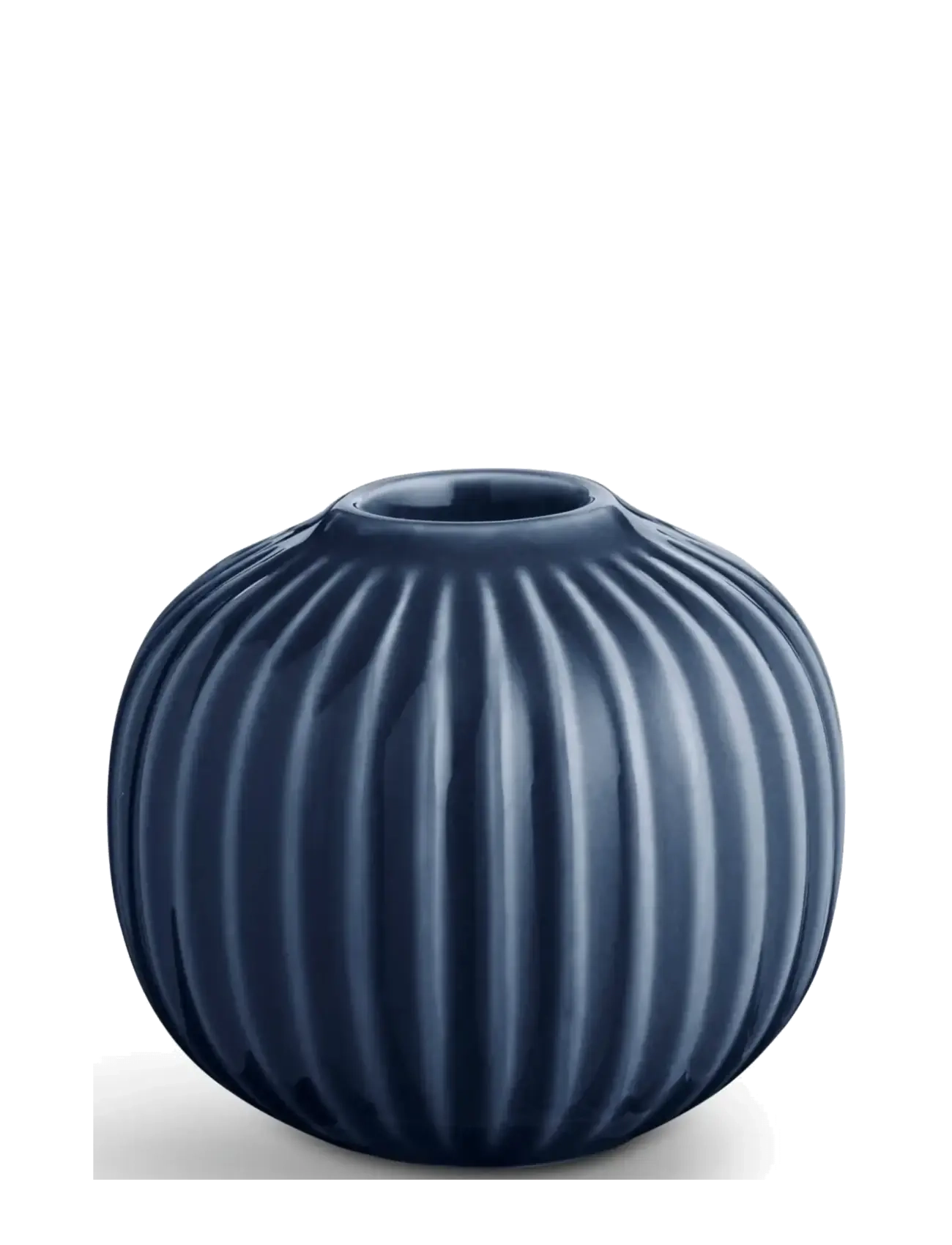 Hammershøi Candle holder round Ø7.5 cm indigo (18182) - INDIGO