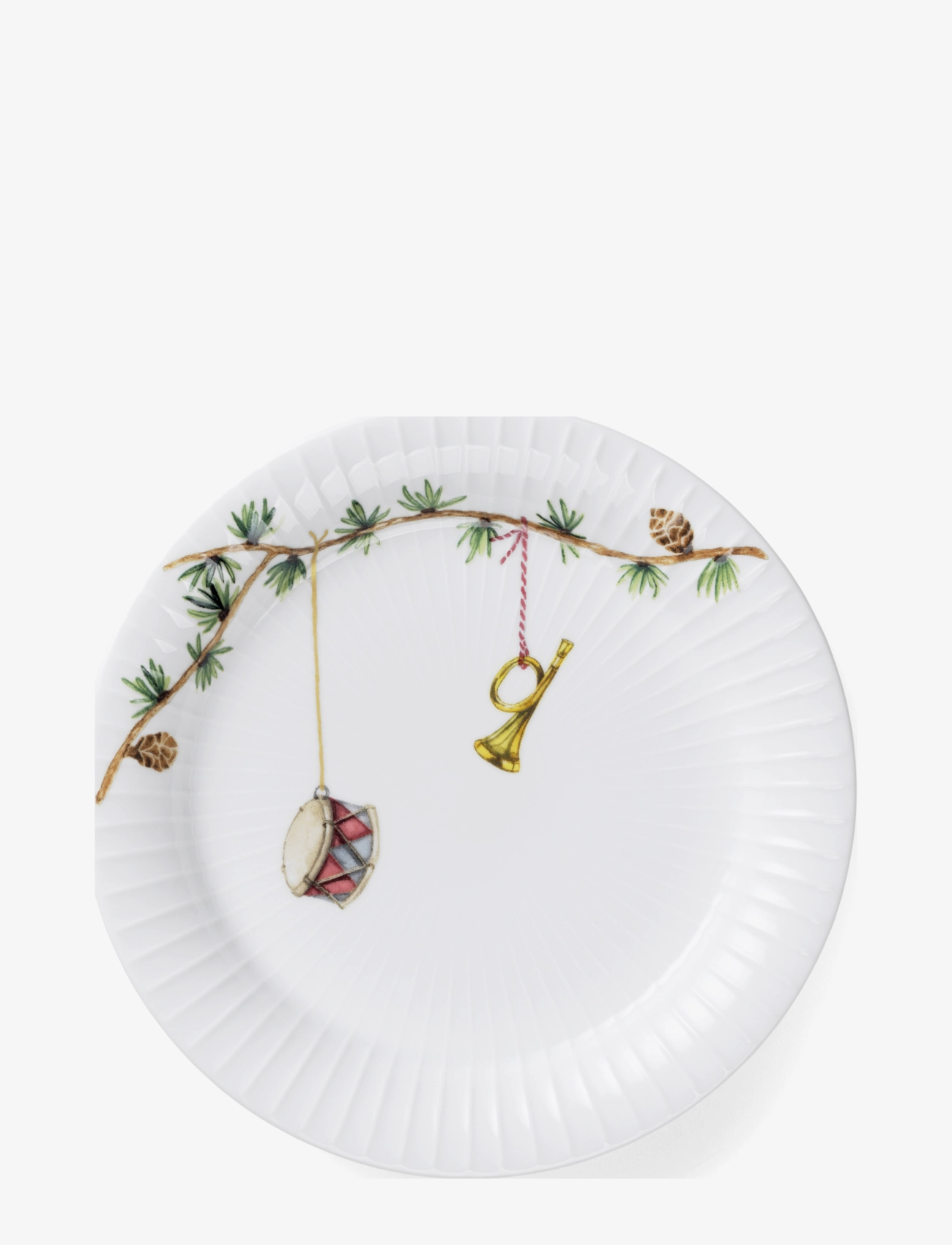 Kähler Hammershøi Christmas Plate Ø19 cm white w. deco -  - undefined / undefined