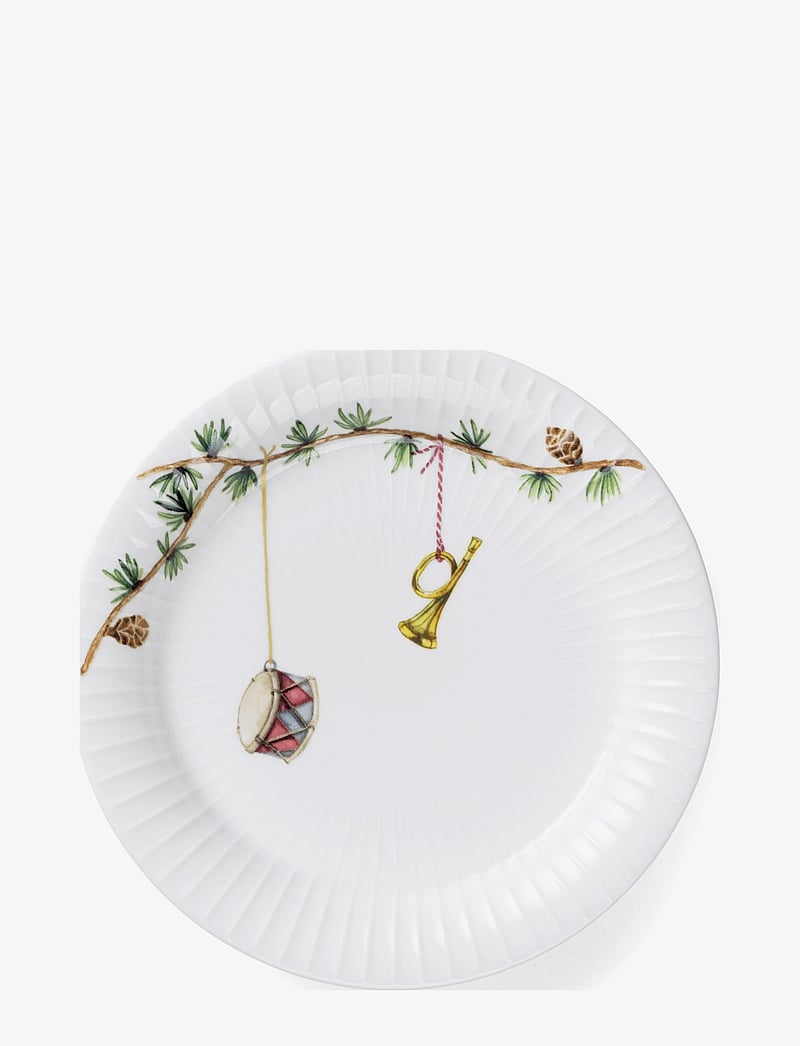 Kähler - Hammershøi Christmas Plate Ø19 cm white w. deco - nach preis einkaufen - white w. deco - 0