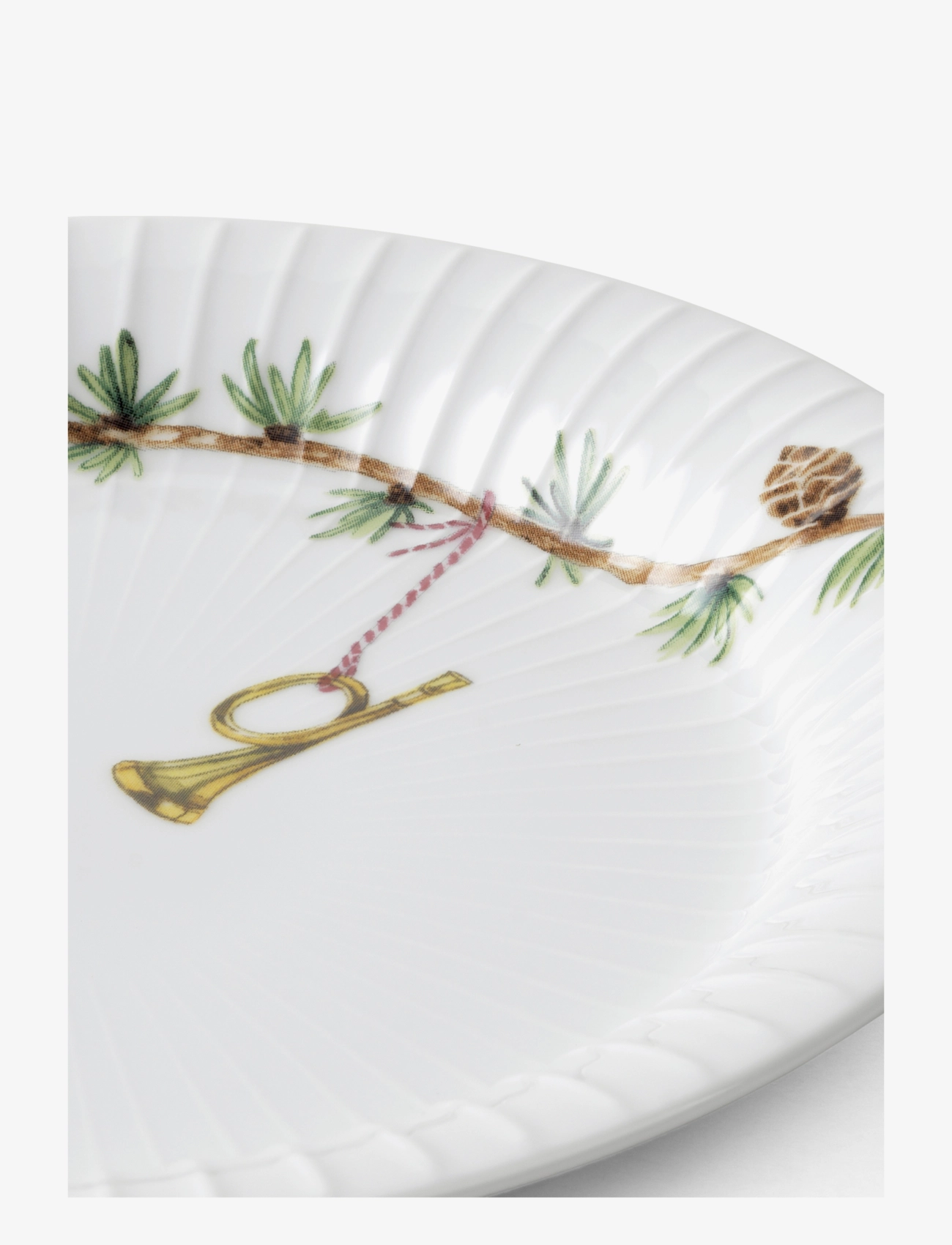 Kähler - Hammershøi Christmas Plate Ø19 cm white w. deco (18142) - christmas tableware - white w. deco - 3