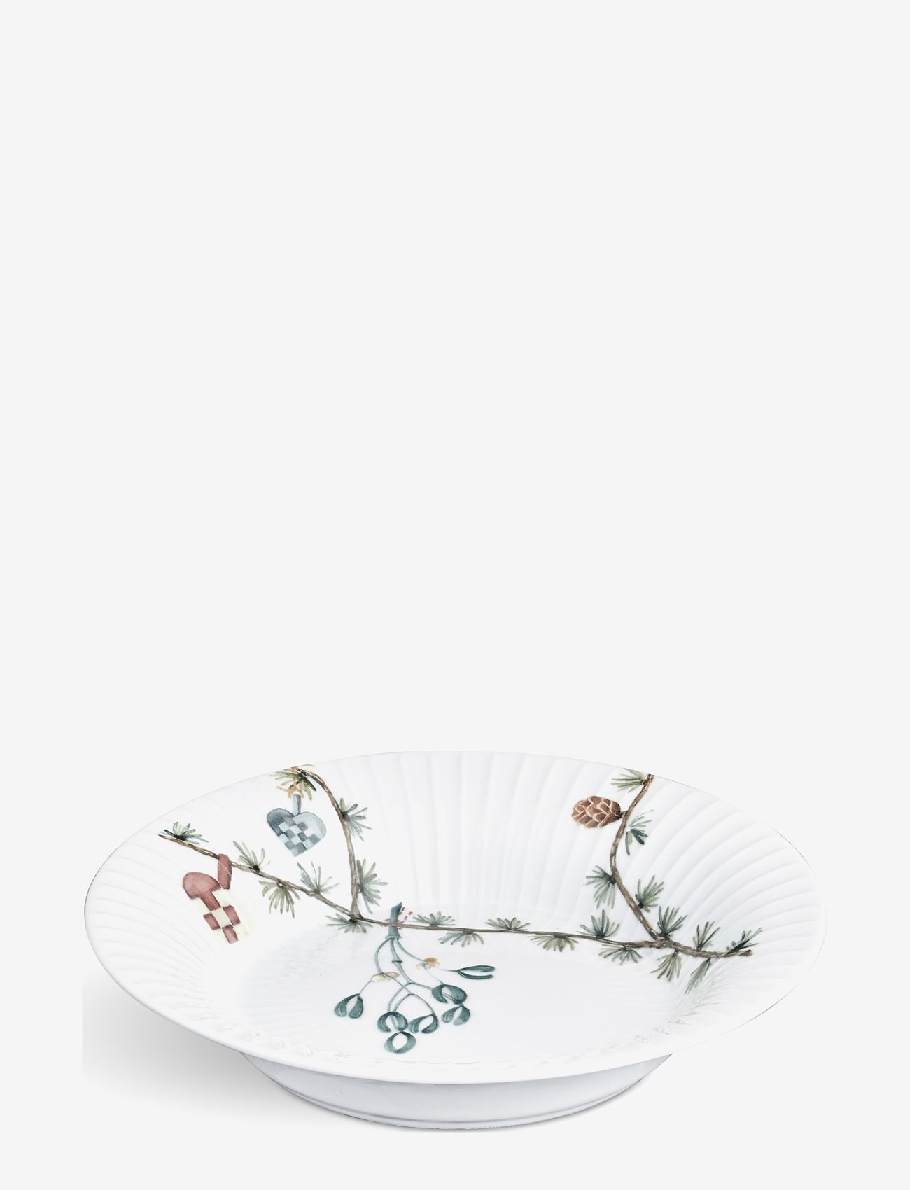 Kähler Hammershøi Christmas Djuptallrik Ø21 cm vit m. deko - Juldukning - WHITE W. DECO / multi