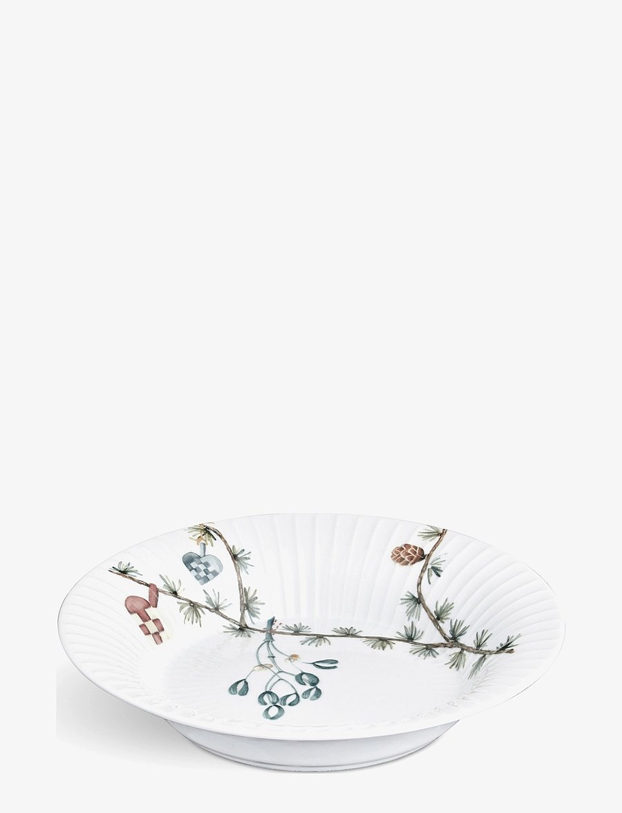 Kähler - Hammershøi Christmas Soup plate Ø21 cm white w. deco (18143) - die niedrigsten preise - white w. deco - 0