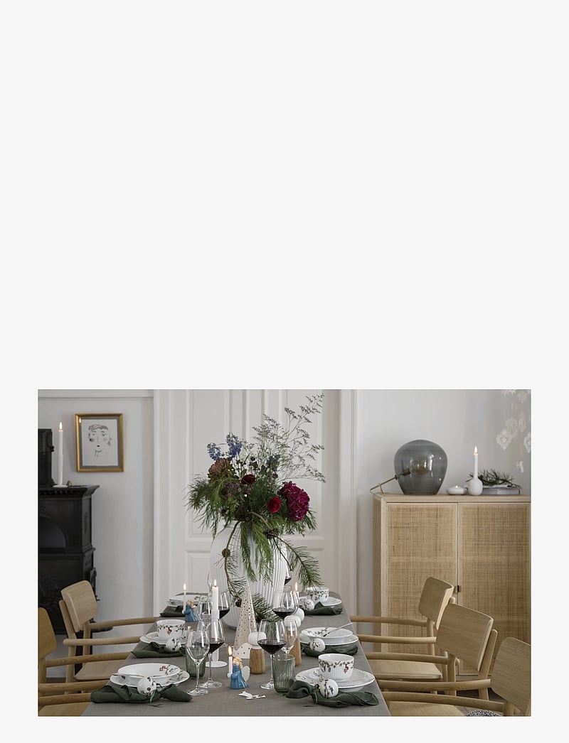 Kähler - Hammershøi Christmas Soup plate Ø21 cm white w. deco - die niedrigsten preise - white w. deco - 1