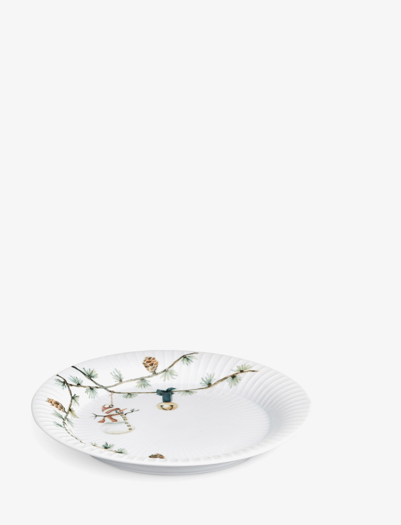 Kähler Hammershøi Christmas Plate Ø22 cm white w. deco (18144) - Geschirr - WHITE W. DECO / multi