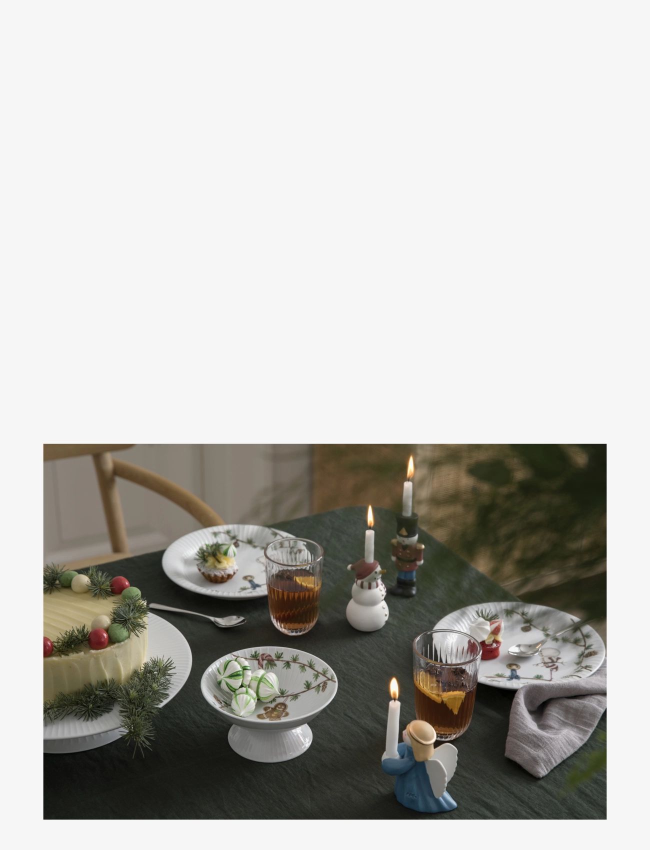 Kähler - Hammershøi Christmas Plate Ø22 cm white w. deco (18144) - die niedrigsten preise - white w. deco - 4