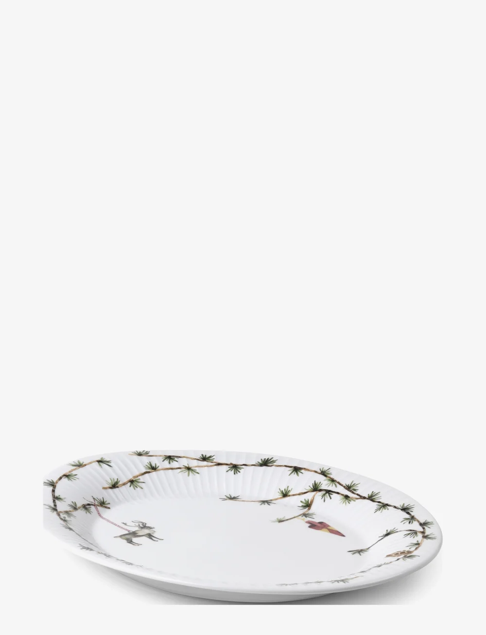 Kähler - Hammershøi Christmas Oval dish 34x27 white w. deco - weihnachts-tischgedecke - white w. deco - 2