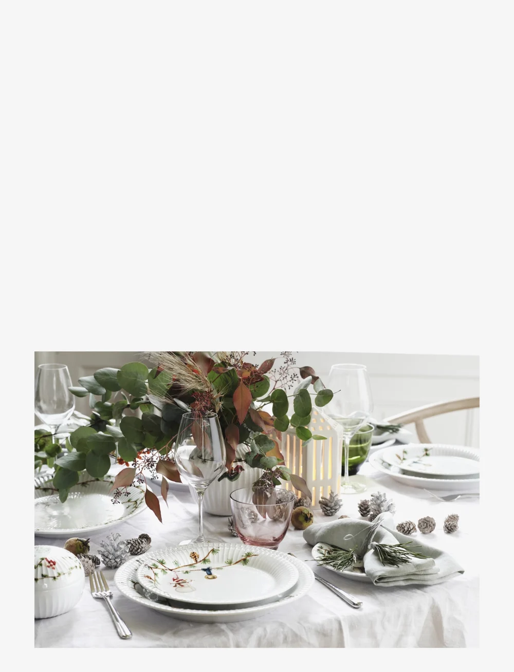 Kähler - Hammershøi Christmas Oval dish 34x27 white w. deco - weihnachts-tischgedecke - white w. deco - 5