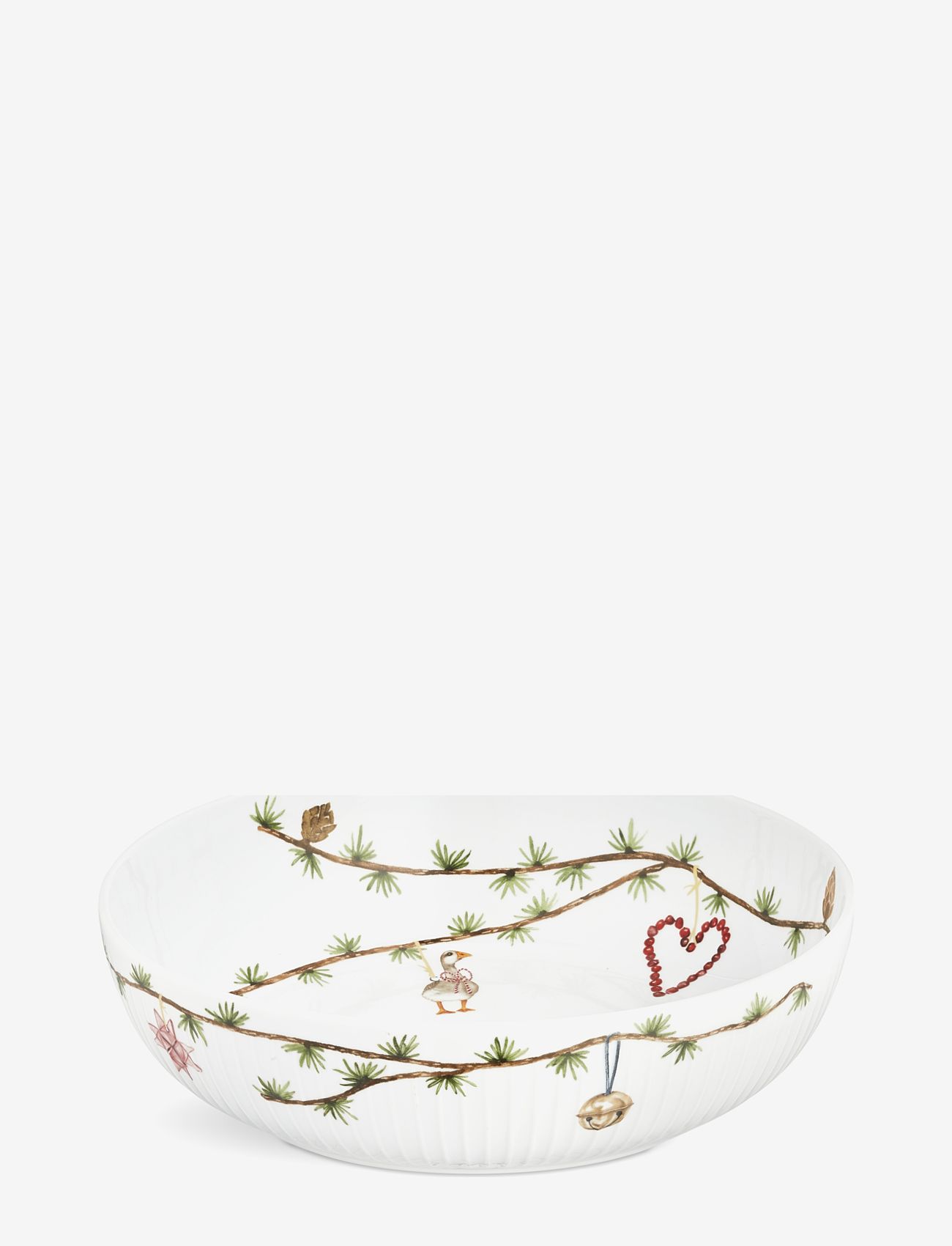 Kähler - Hammershøi Christmas Bowl Ø30 cm white w. deco - white w. deco - 0