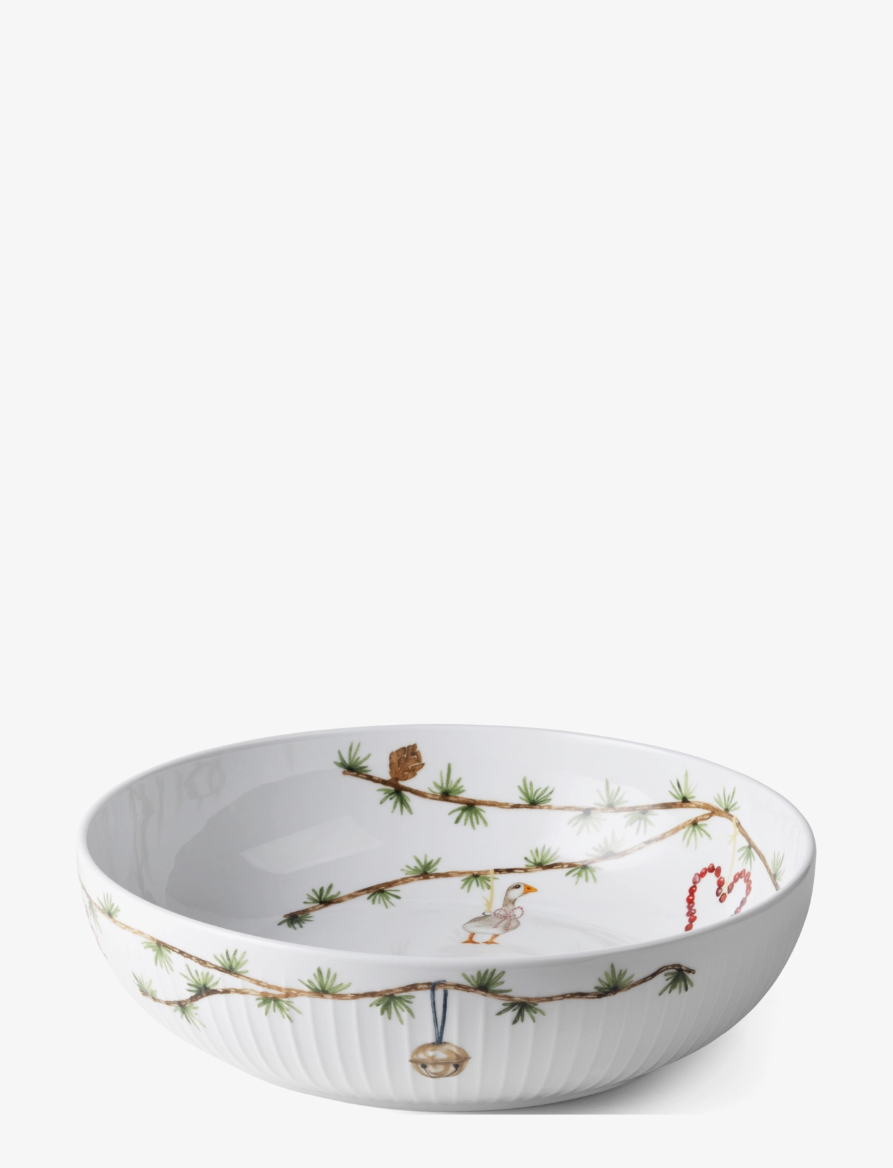 Kähler - Hammershøi Christmas Bowl Ø30 cm white w. deco - white w. deco - 1
