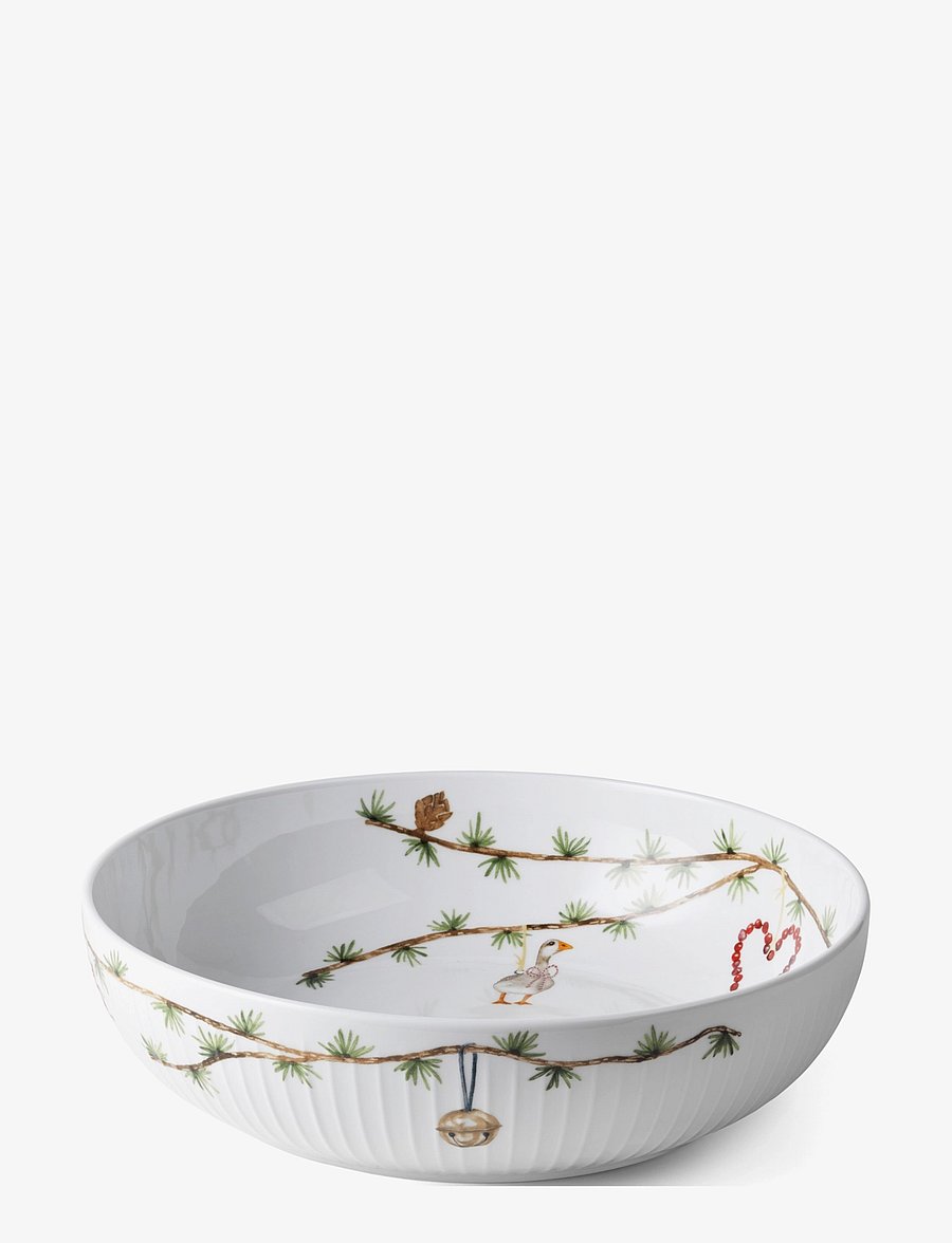 Kähler - Hammershøi Christmas Bowl Ø30 cm white w. deco - servierschalen - white w. deco - 1