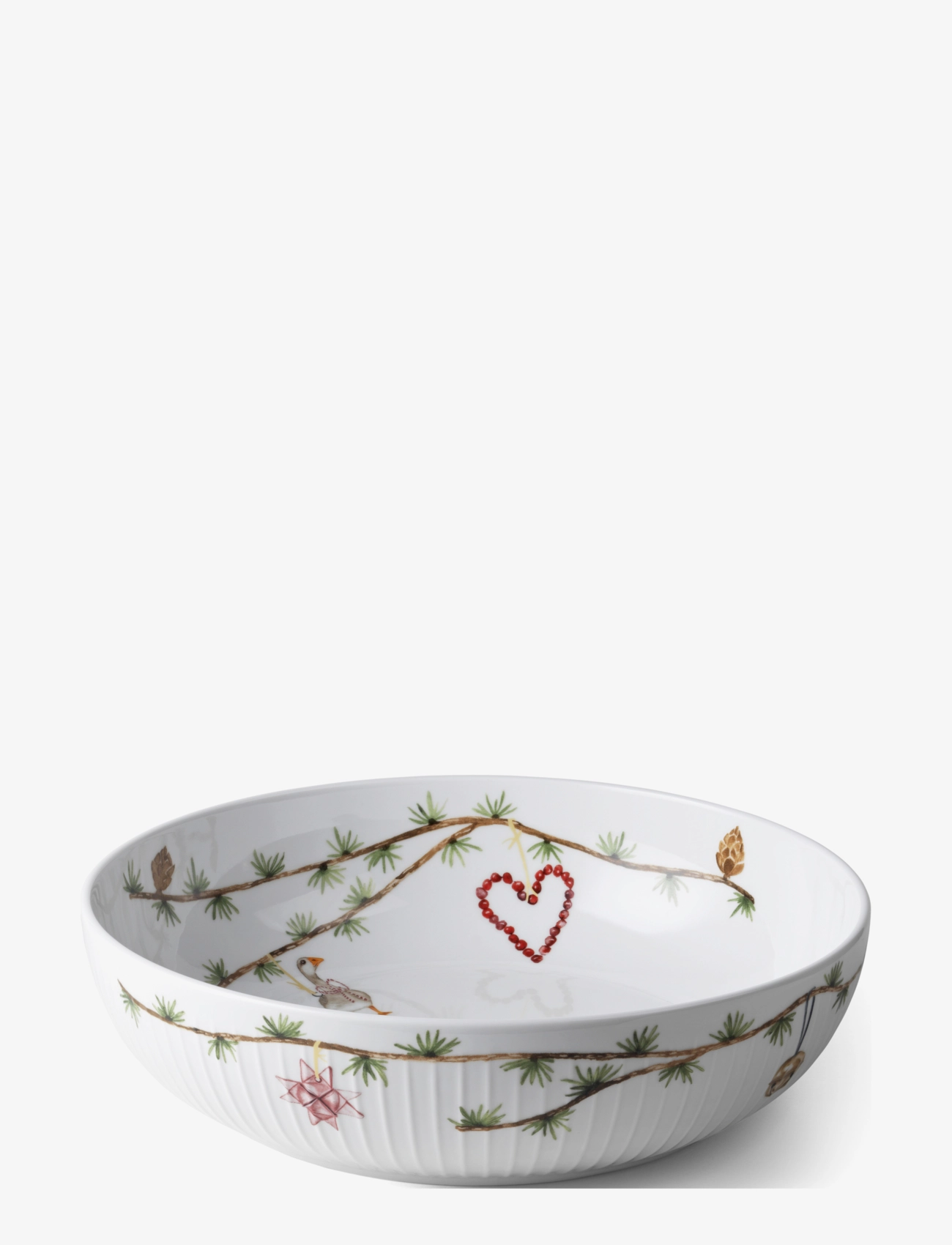 Kähler - Hammershøi Christmas Bowl Ø30 cm white w. deco - white w. deco - 2