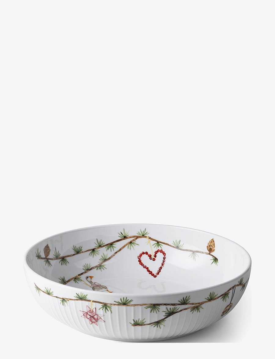 Kähler - Hammershøi Christmas Bowl Ø30 cm white w. deco - servierschalen - white w. deco - 2