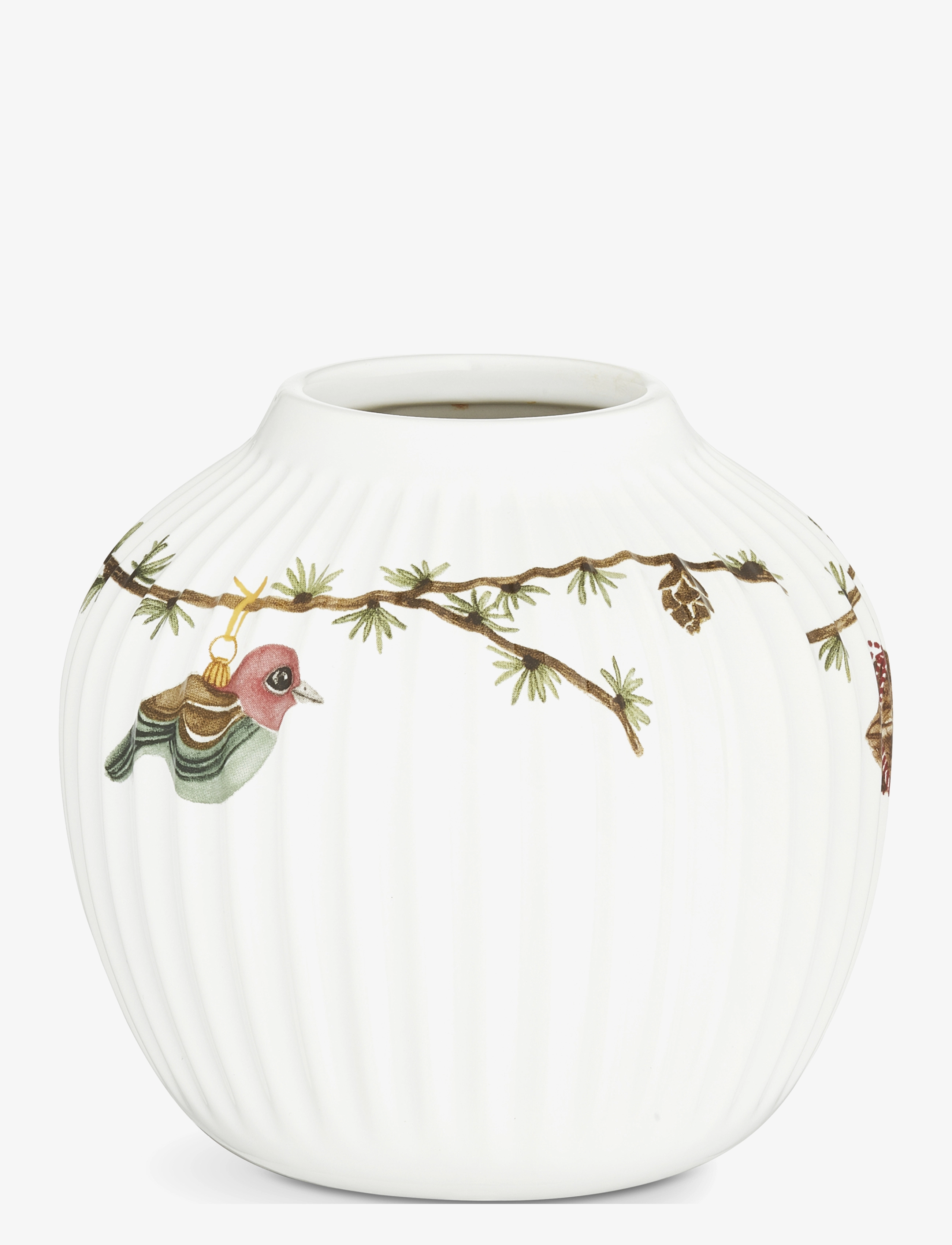 Kähler Hammershøi Christmas Vase H13 hvid m. deko - Mellem 300-500 kr - WHITE W. DECO / white