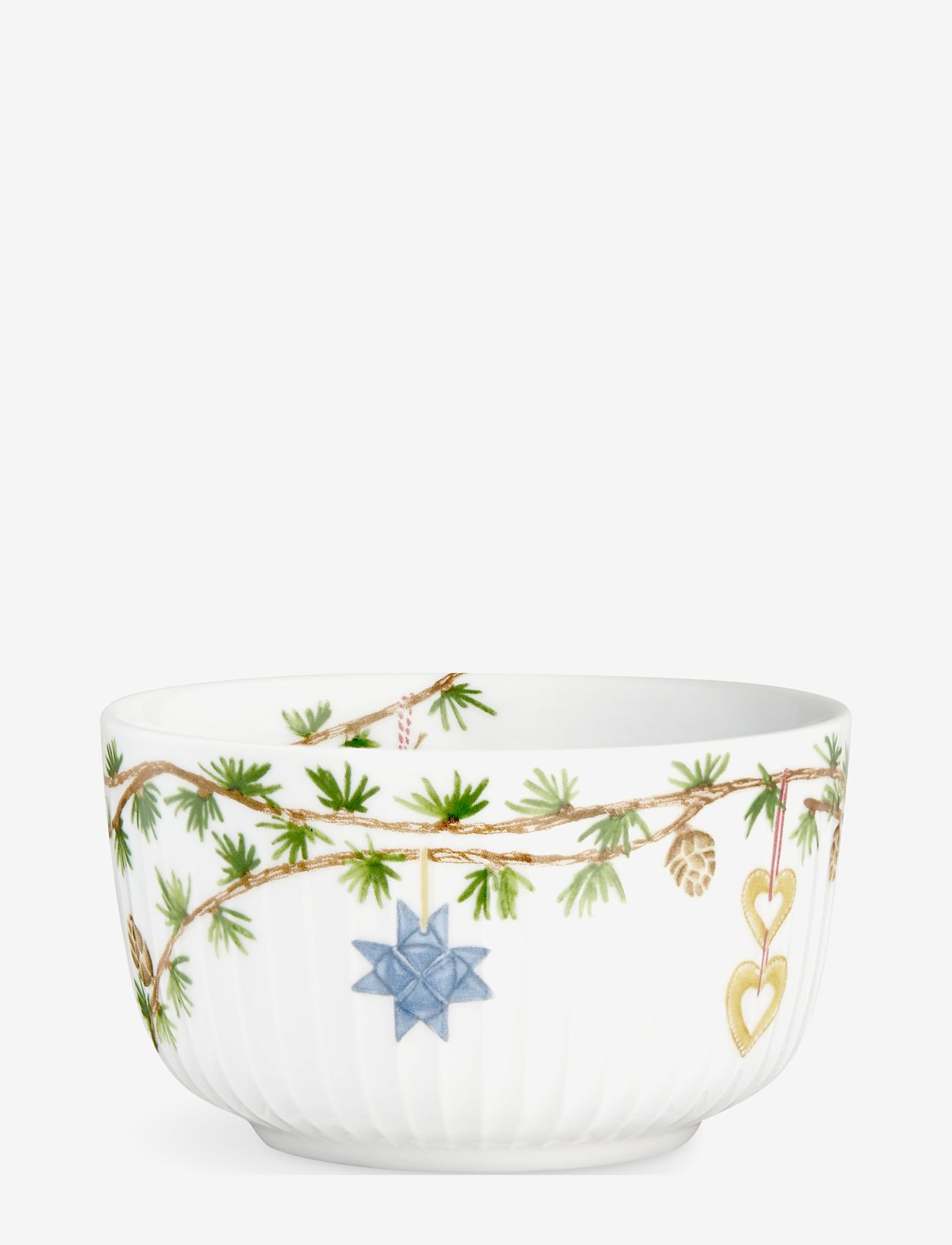 Kähler - Hammershøi Christmas Skål Ø12 cm vit m. deko - white w. deco - 1