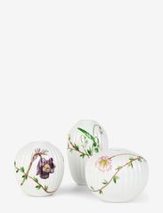 Hammershøi Spring Vase miniatyr m. deko 3 stk. - WHITE W. DECO