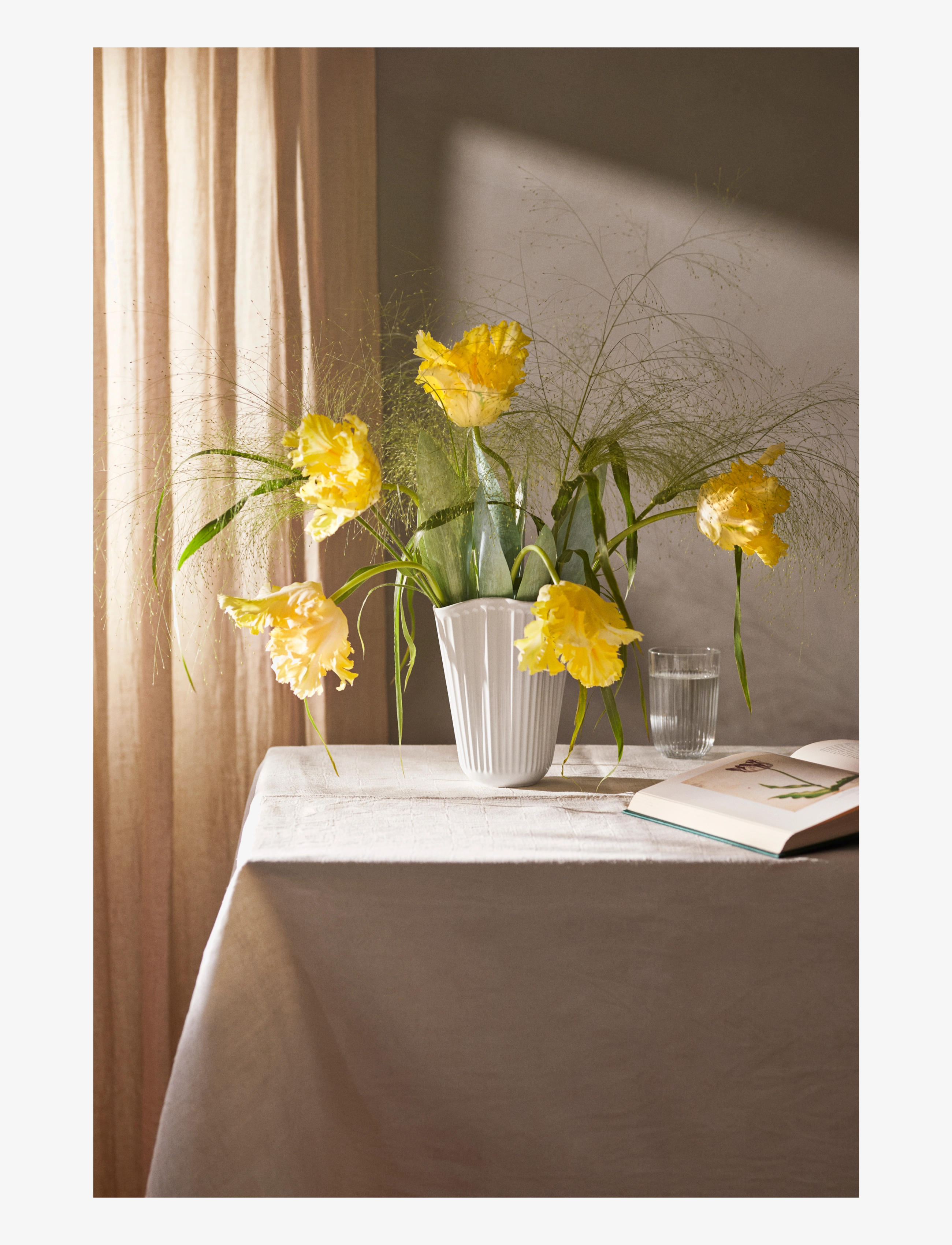 Kähler - Hammershøi Unfold Vase H20.5 cm hvid - køb efter pris - white - 4