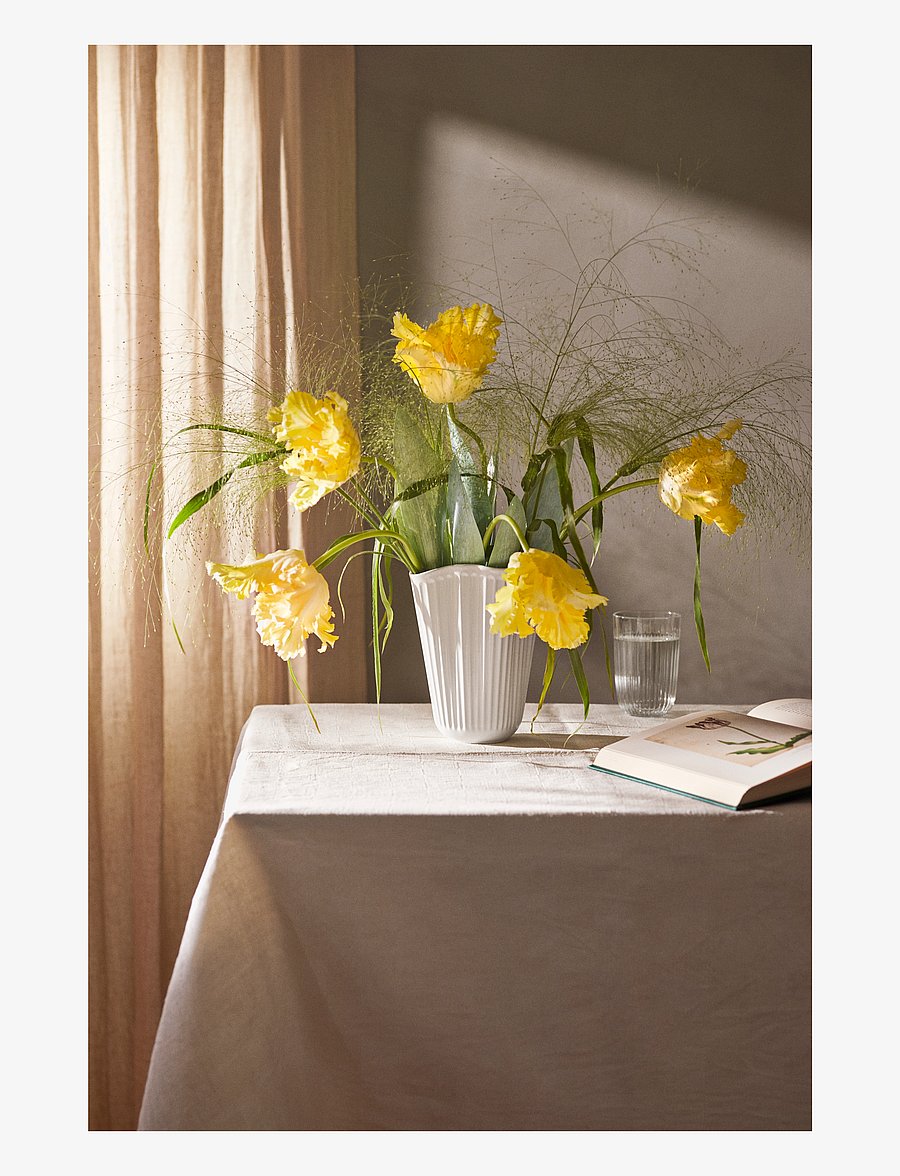 Kähler - Hammershøi Unfold Vase H20.5 cm hvid - køb efter pris - white - 4