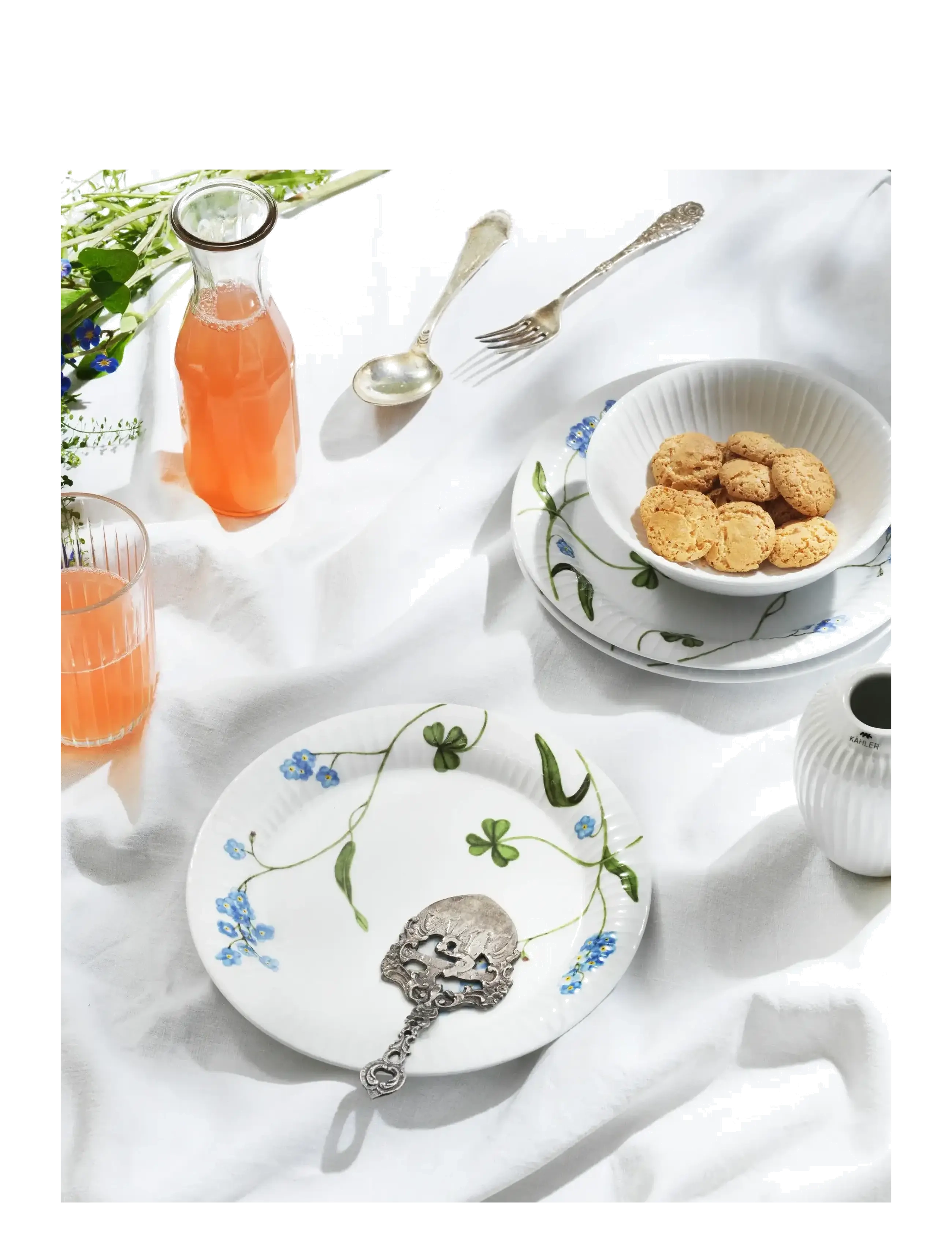 Kähler - Hammershøi Summer Plate Ø22 cm forget me not - mazie šķīvji - forget me not - 4