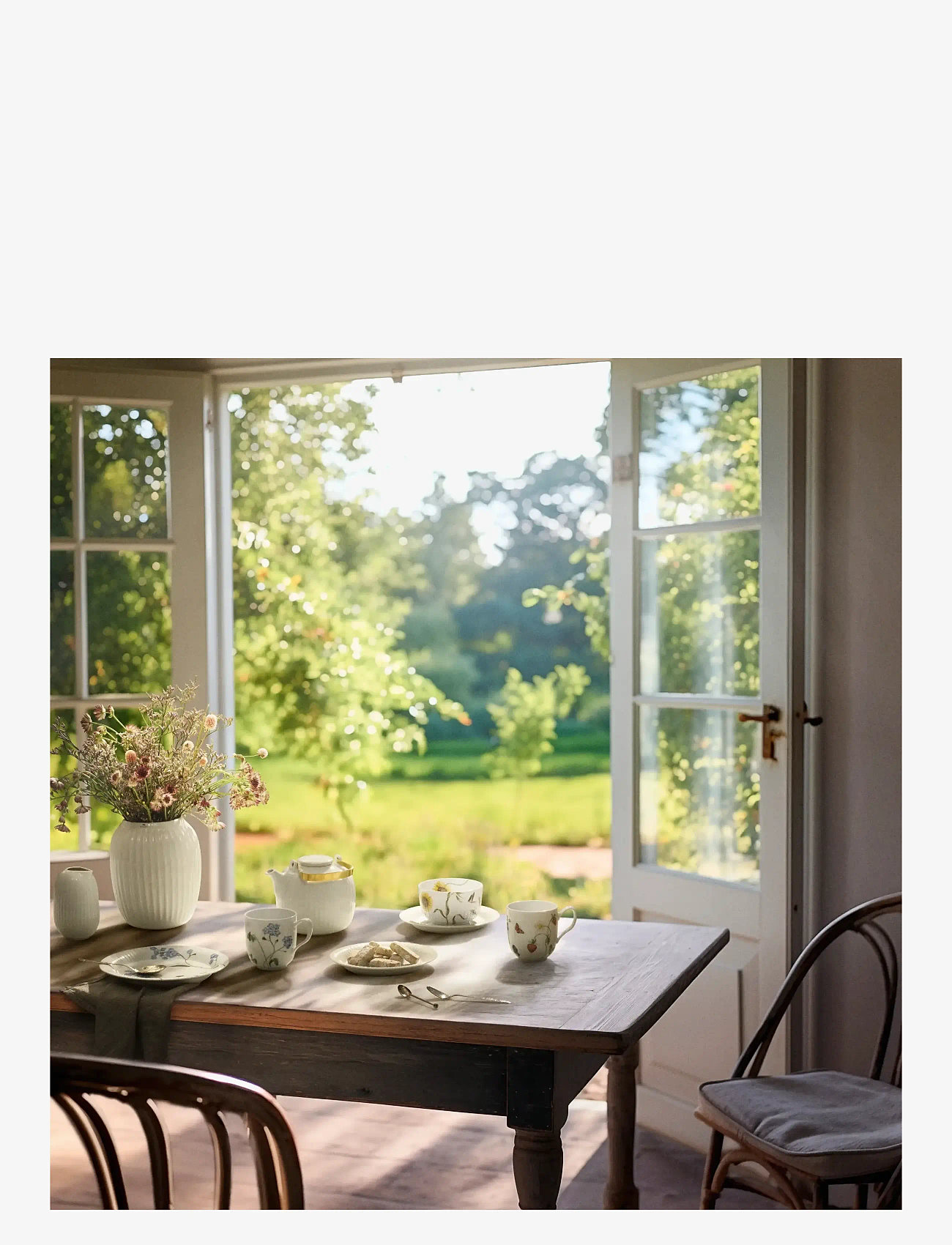 Kähler - Hammershøi Summer Plate Ø22 cm forget me not - väikesed taldrikud - forget me not - 4