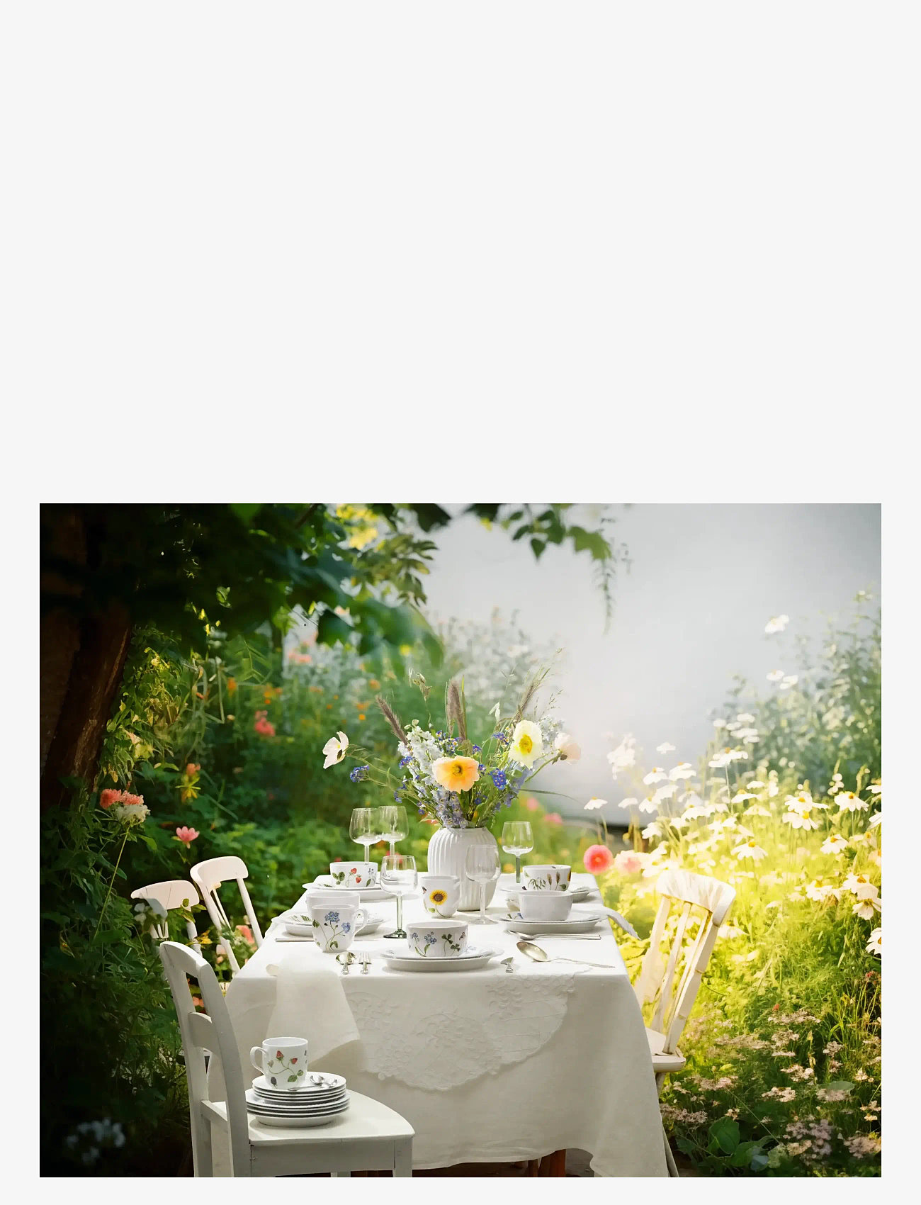 Kähler - Hammershøi Summer Plate Ø22 cm forget me not - väikesed taldrikud - forget me not - 5