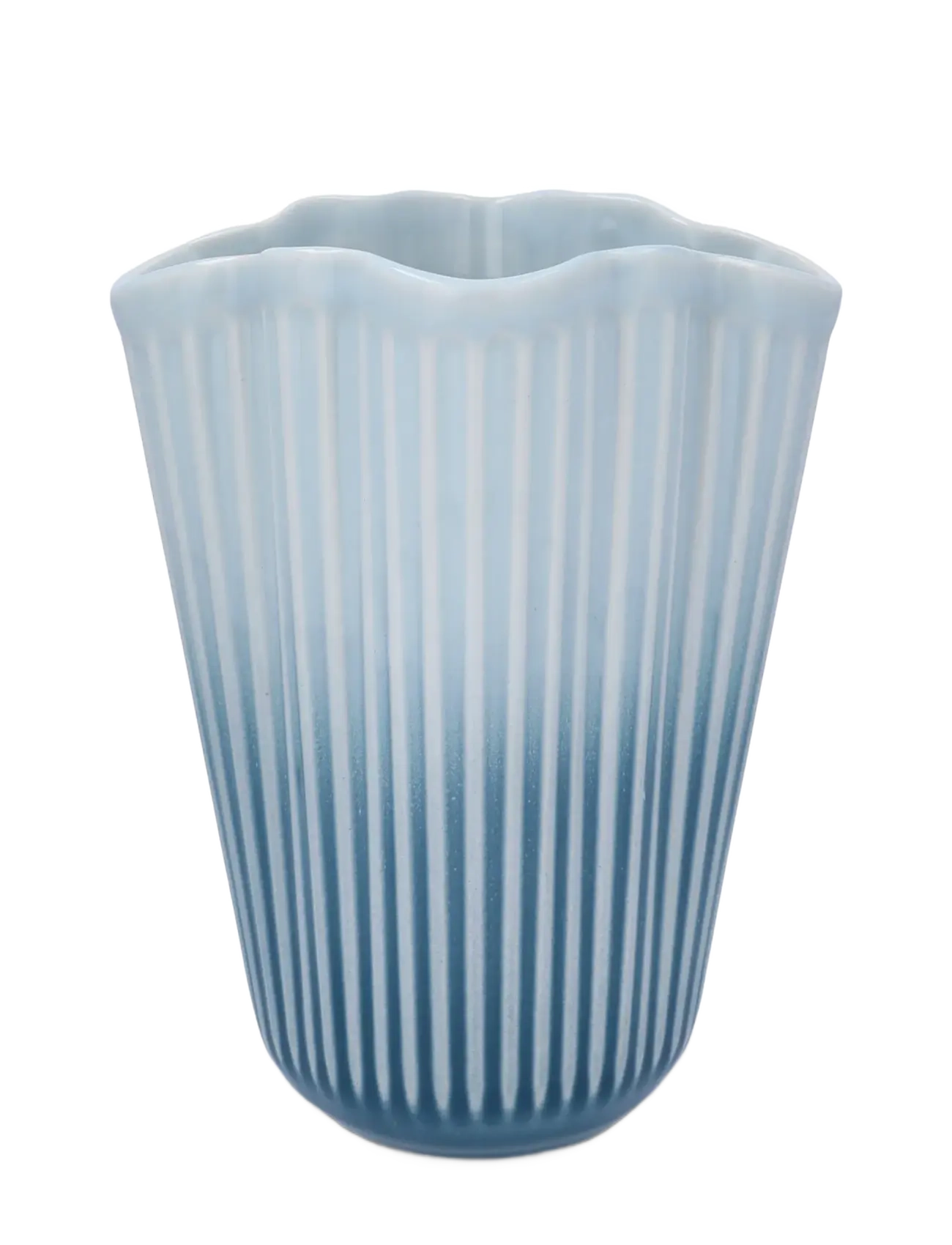 Kähler Hammershøi Unfold Vase H16.5 cm blue - Interior - BLUE / blue