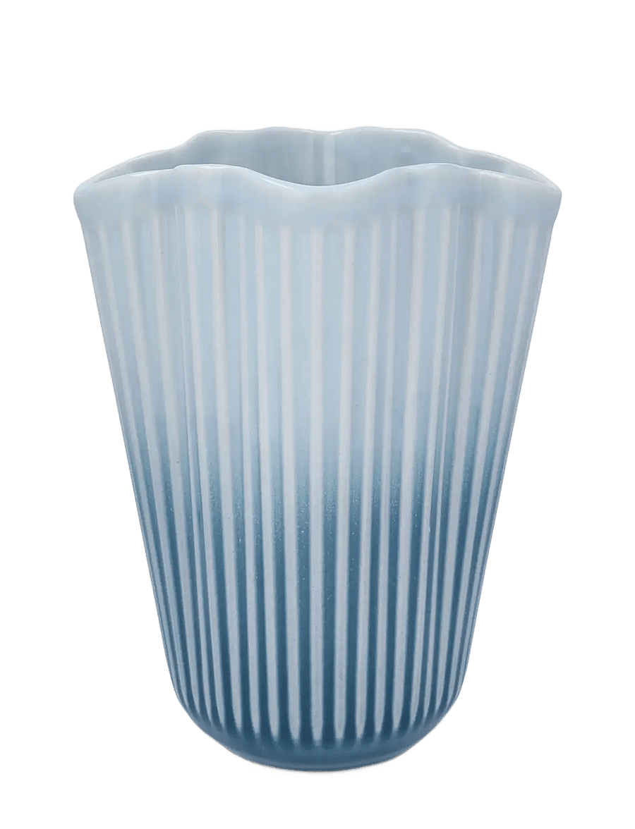Kähler - Hammershøi Unfold Vase H20.5 cm blue - vaasid - blue - 1