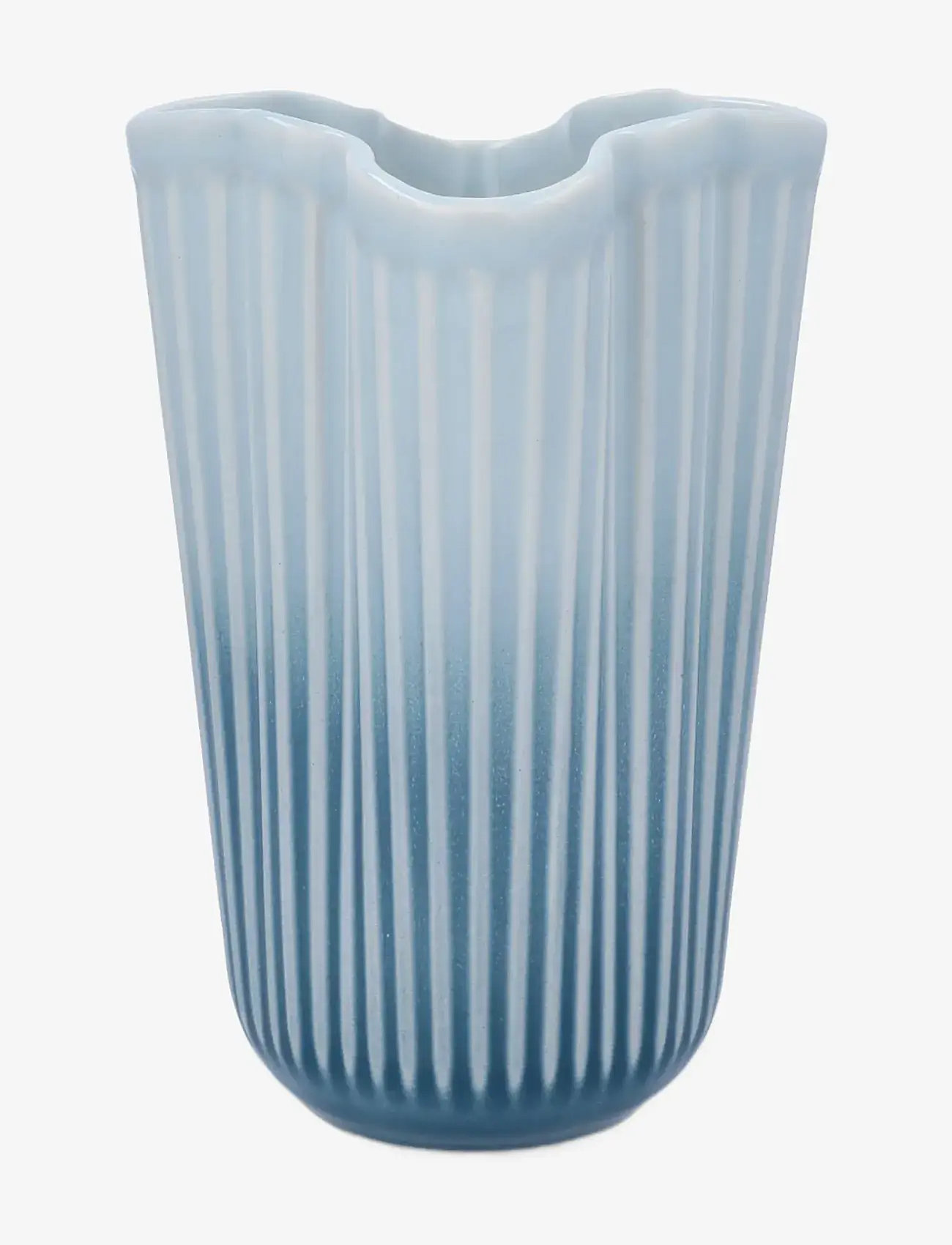 Kähler - Hammershøi Unfold Vase H20.5 cm blue - vasen - blue - 2