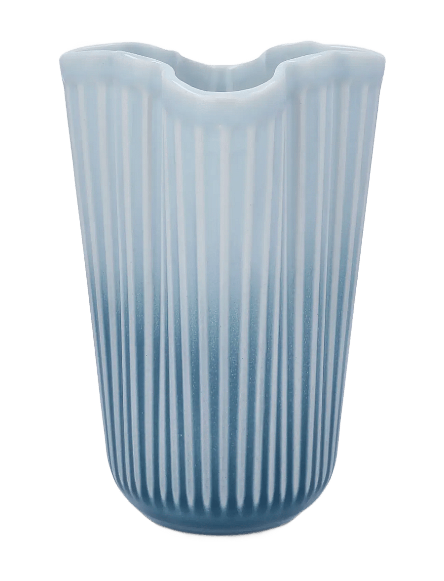 Kähler - Hammershøi Unfold Vase H20.5 cm blue - vaasid - blue - 2