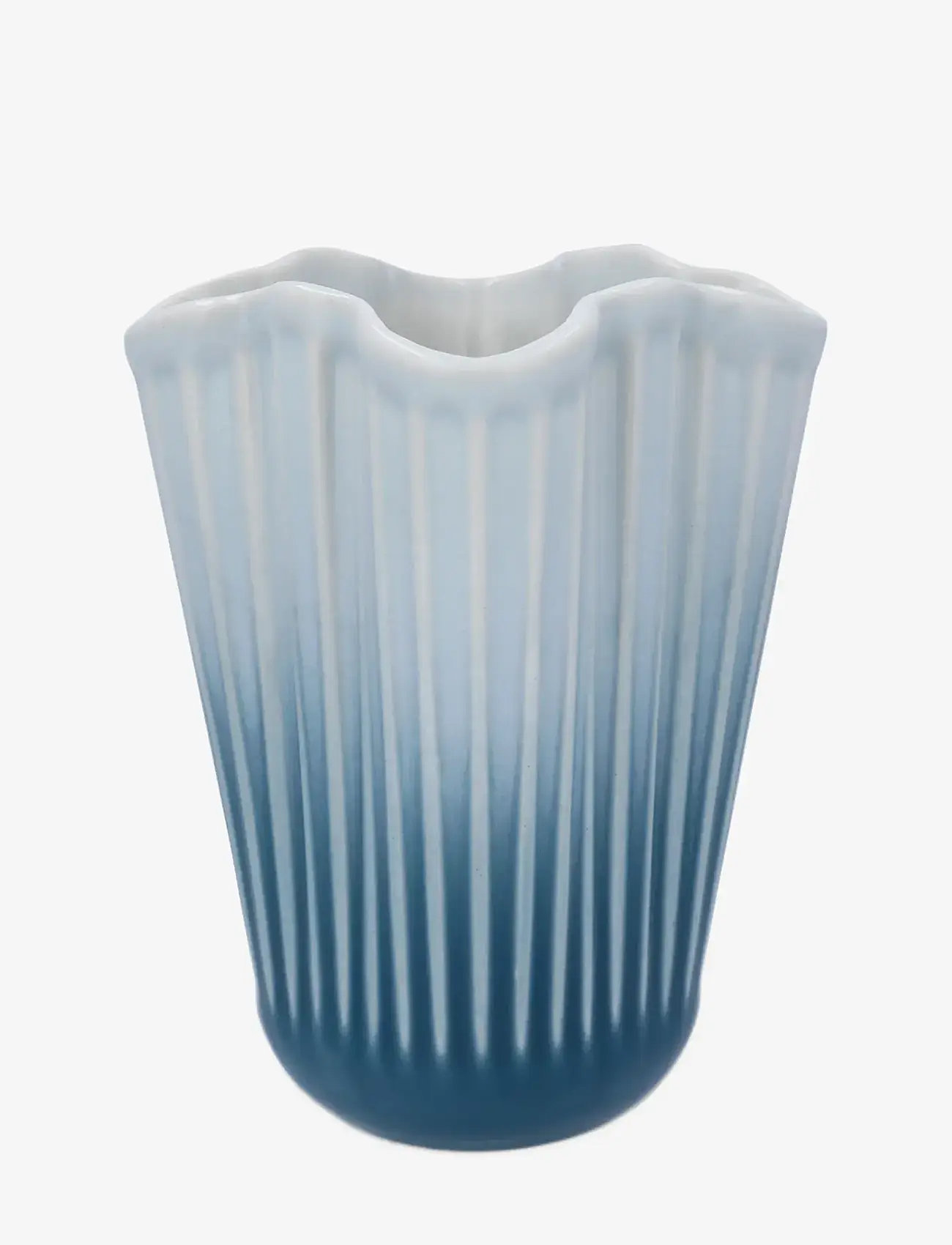 Kähler - Hammershøi Unfold Vas H16.5 cm blå - vaser - blue - 0