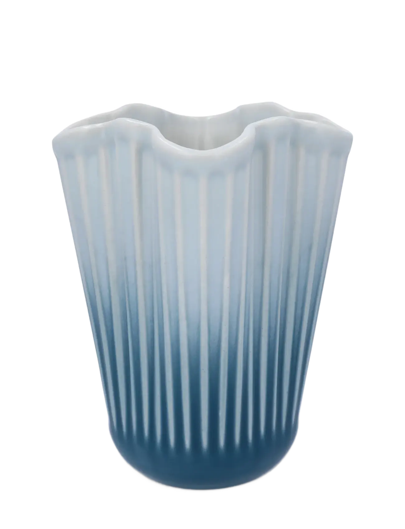 Kähler Hammershøi Unfold Vase H20.5 cm blue - Velykos - BLUE / multi