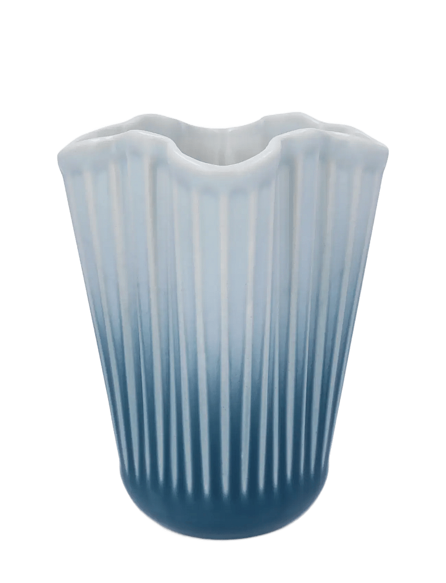 Kähler - Hammershøi Unfold Vase H16.5 cm blue - vasen - blue - 1