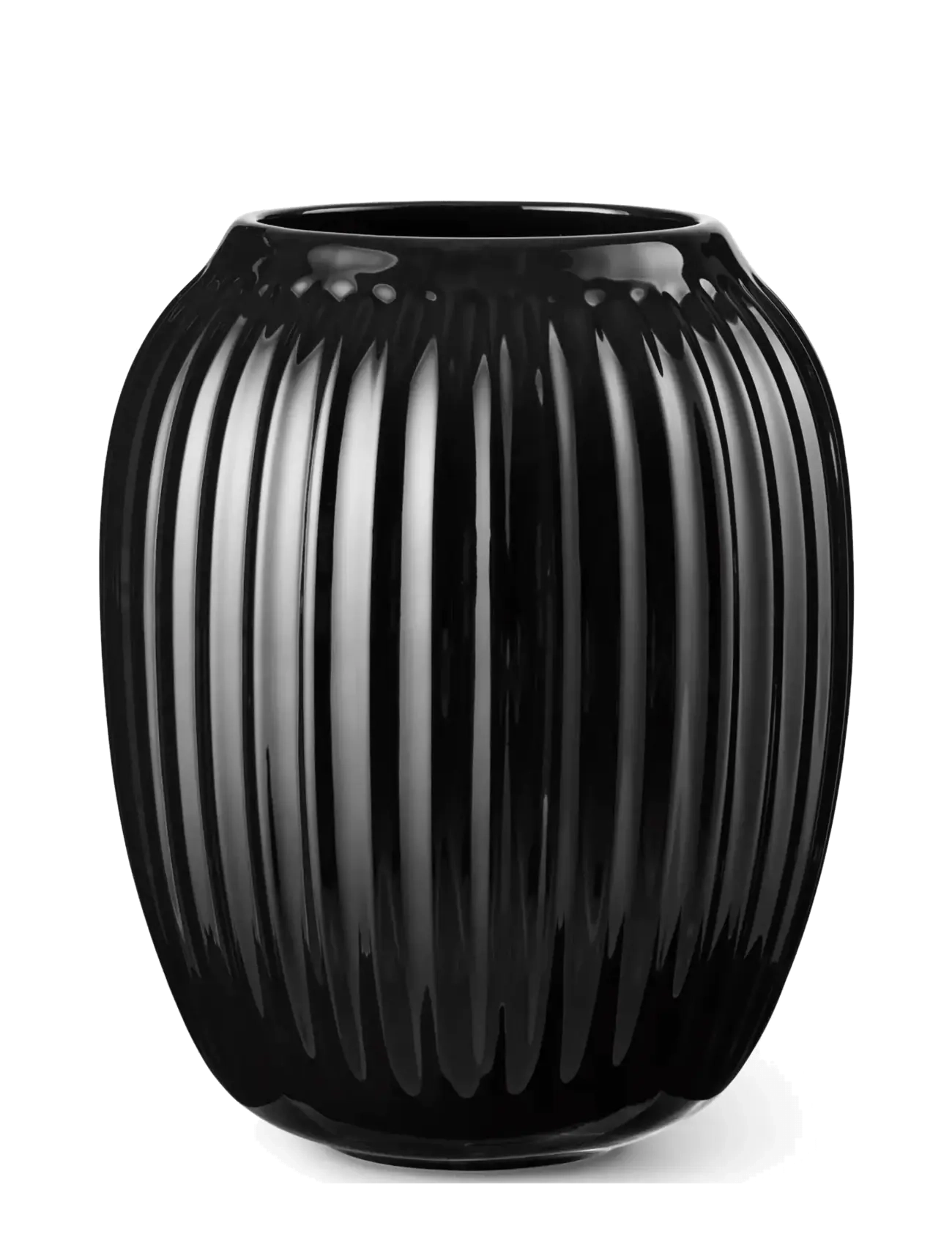 Kähler Hammershøi Vase H21 Cm Sort, Vase, Sort, Str: H21CM