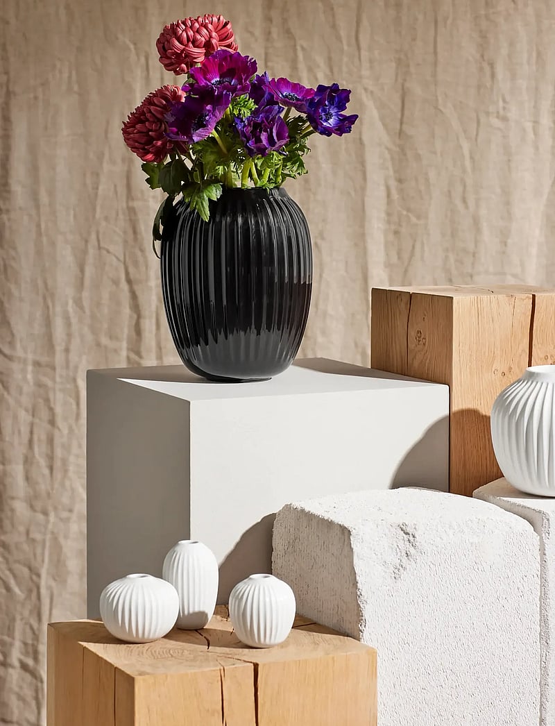 Kähler - Hammershøi Vase H21 cm black - nach preis einkaufen - black - 2