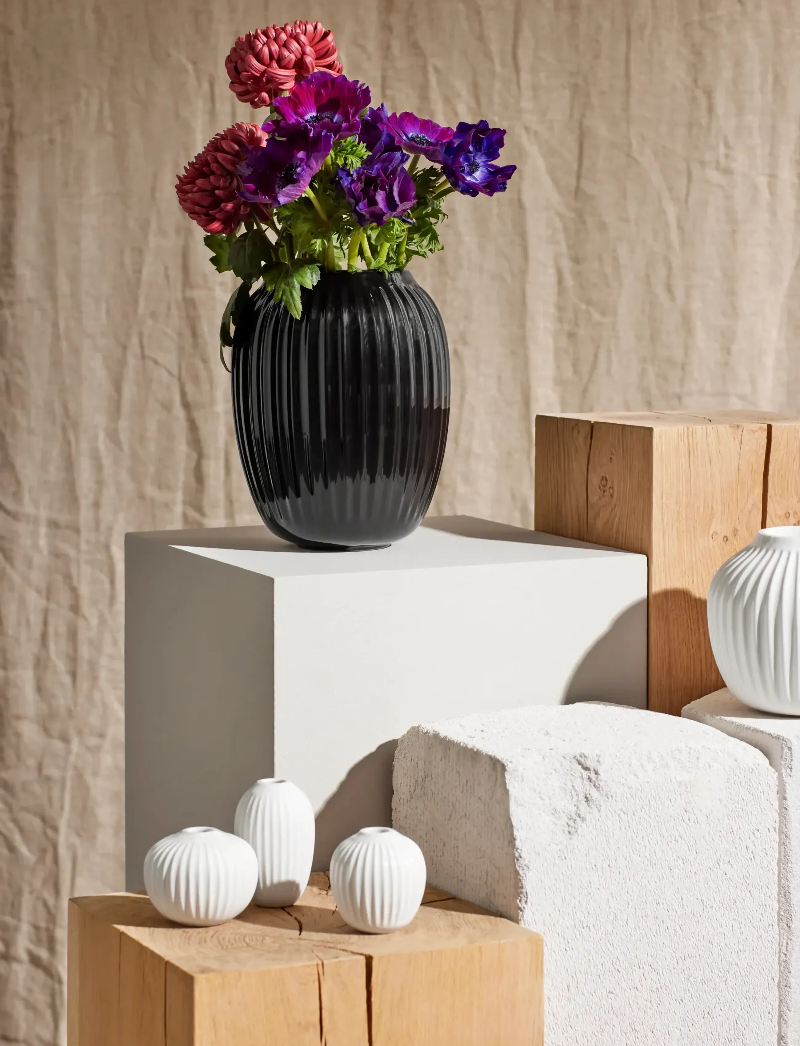 Kähler - Hammershøi Vase H21 cm black - vasen - black - 2