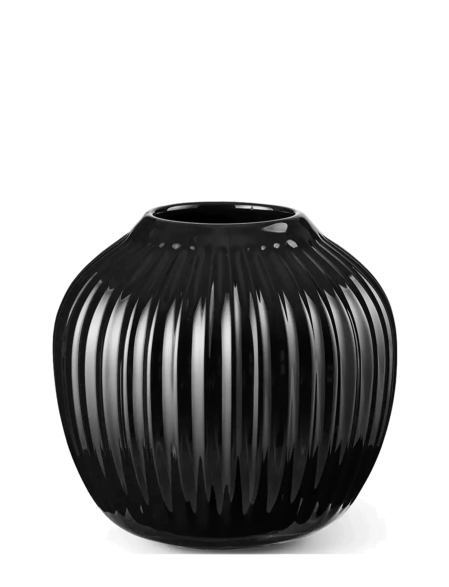 Kähler - Hammershøi Vase H13 cm black - teelichthalter - black - 1