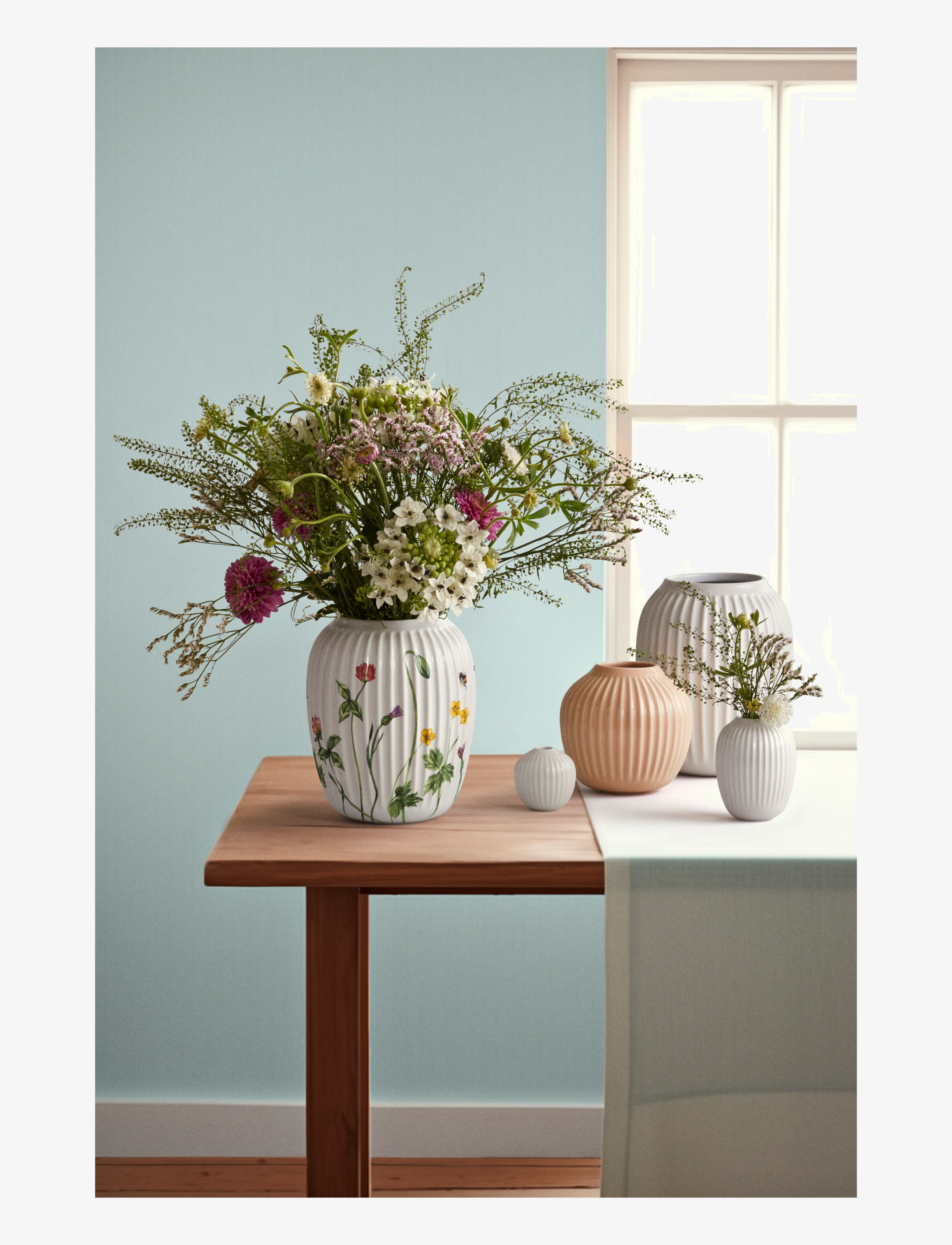 Kähler - Hammershøi Summer Vase H21 cm wild flowers - nach preis einkaufen - wild flowers - 3