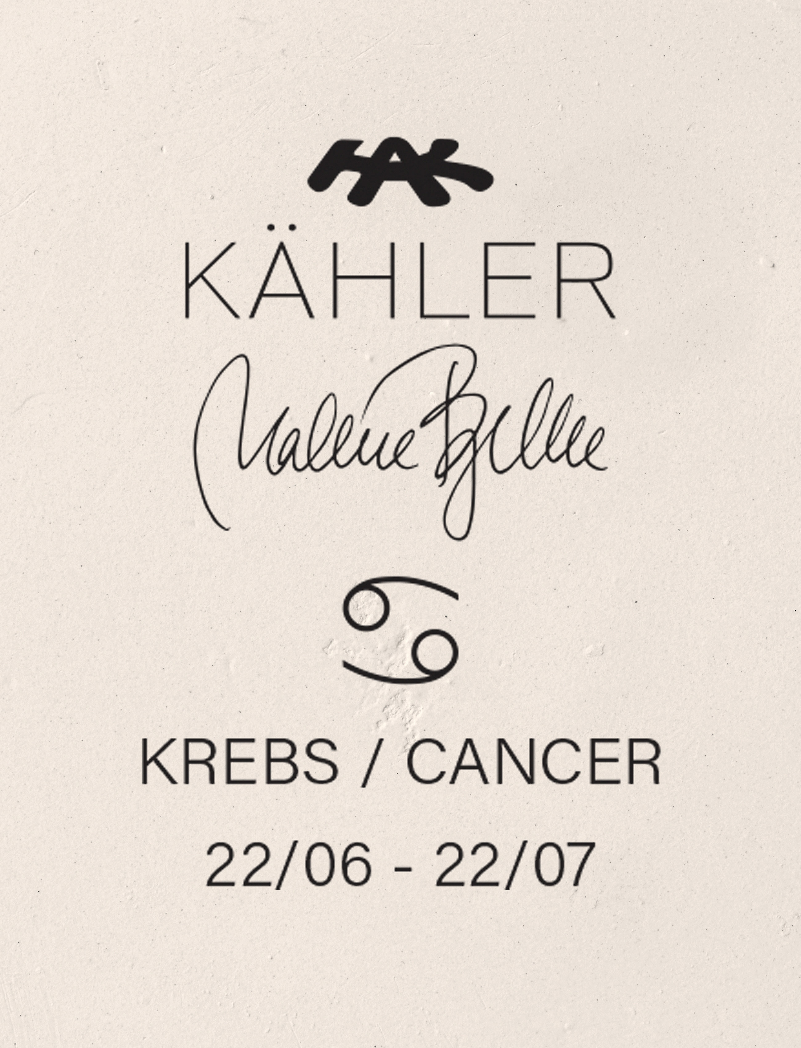 Kähler - Astro Cancer H16 vit - skulpturer & figurer - white - 4