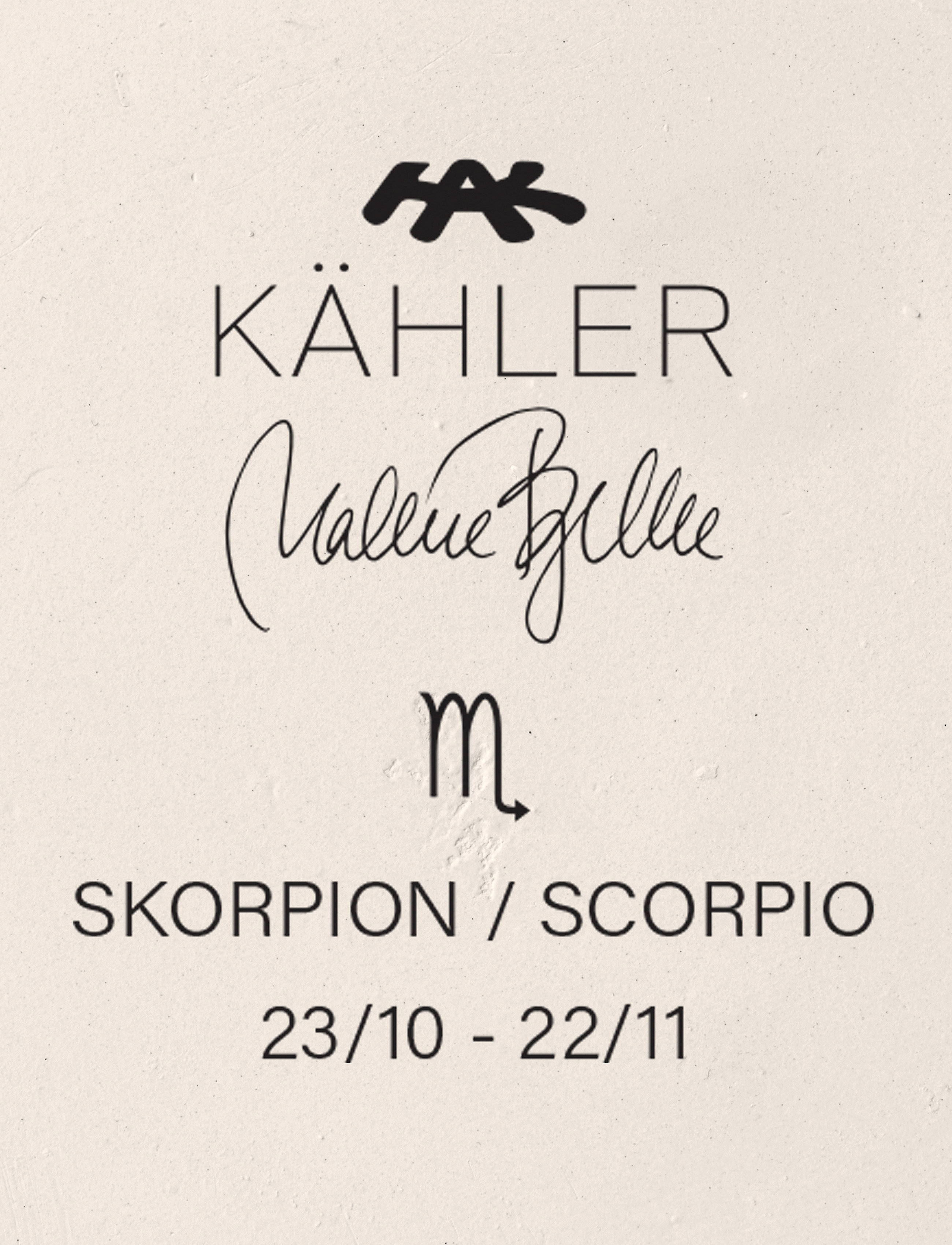 Kähler - Astro Skorpion H14 hvid - skulpturer & porcelænsfigurer - white - 4