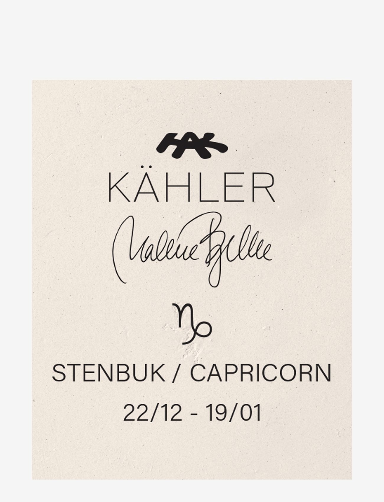 Kähler - Astro Stenbuk H25 hvid - skulpturer & porcelænsfigurer - white - 3