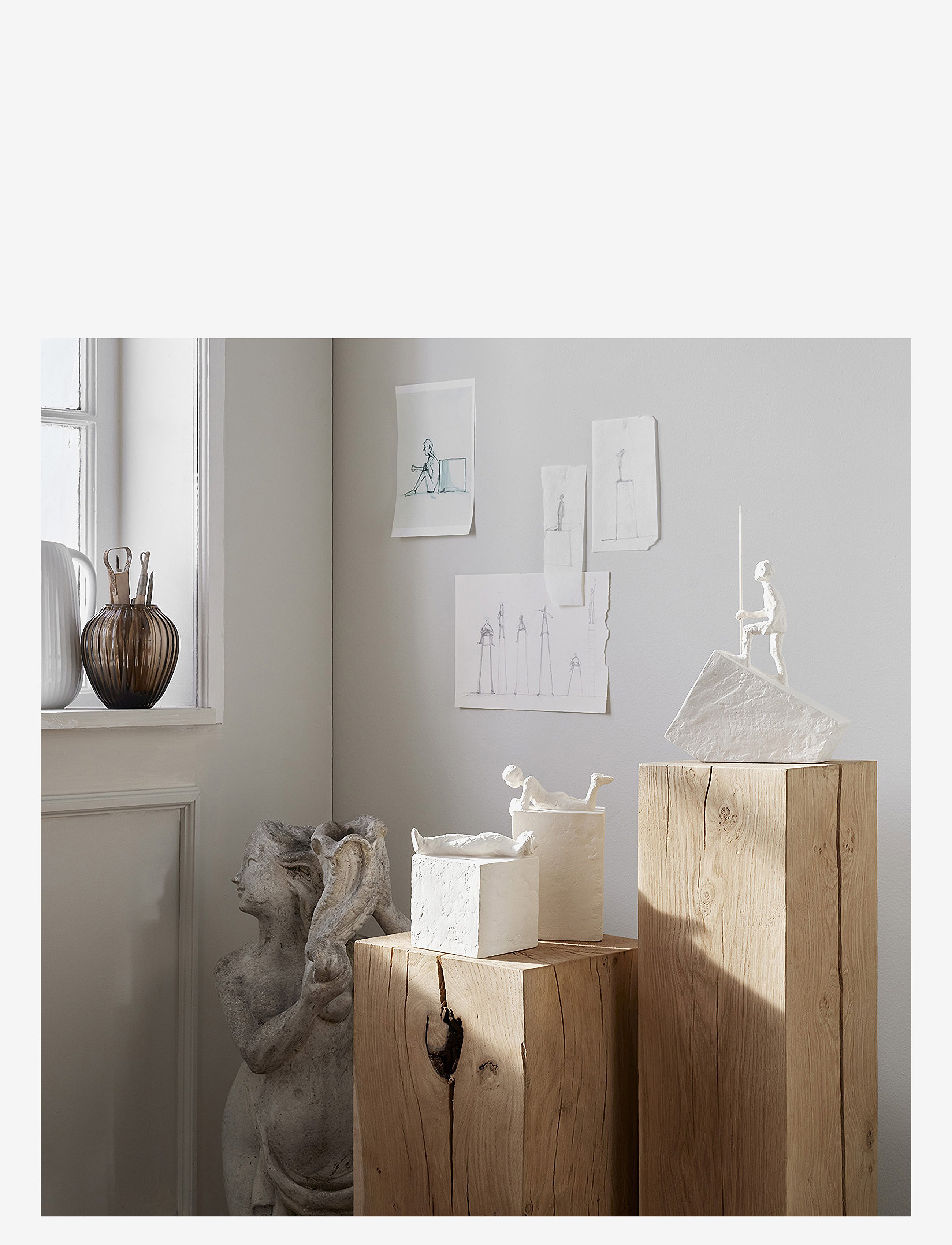 Kähler - Astro Fisk H13 hvid - skulpturer & porcelænsfigurer - white - 3