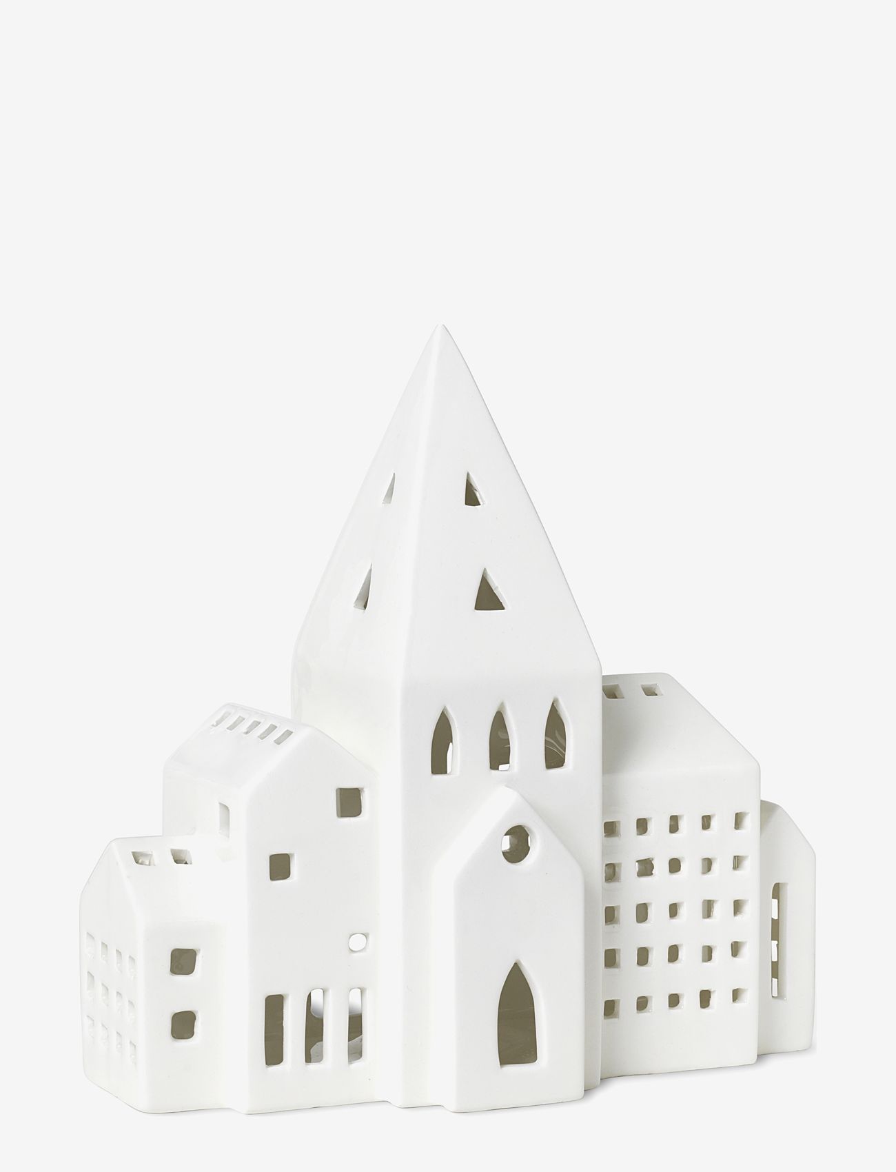 Kähler - Urbania Lyshus City hvid - lysestager & fyrfadsstager - white - 0