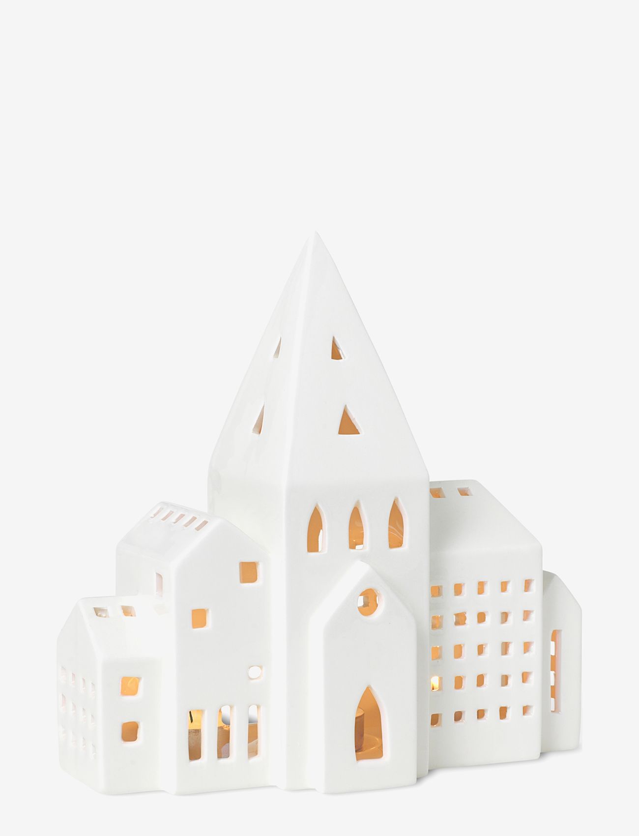 Kähler - Urbania Lyshus City hvid - lysestager & fyrfadsstager - white - 1