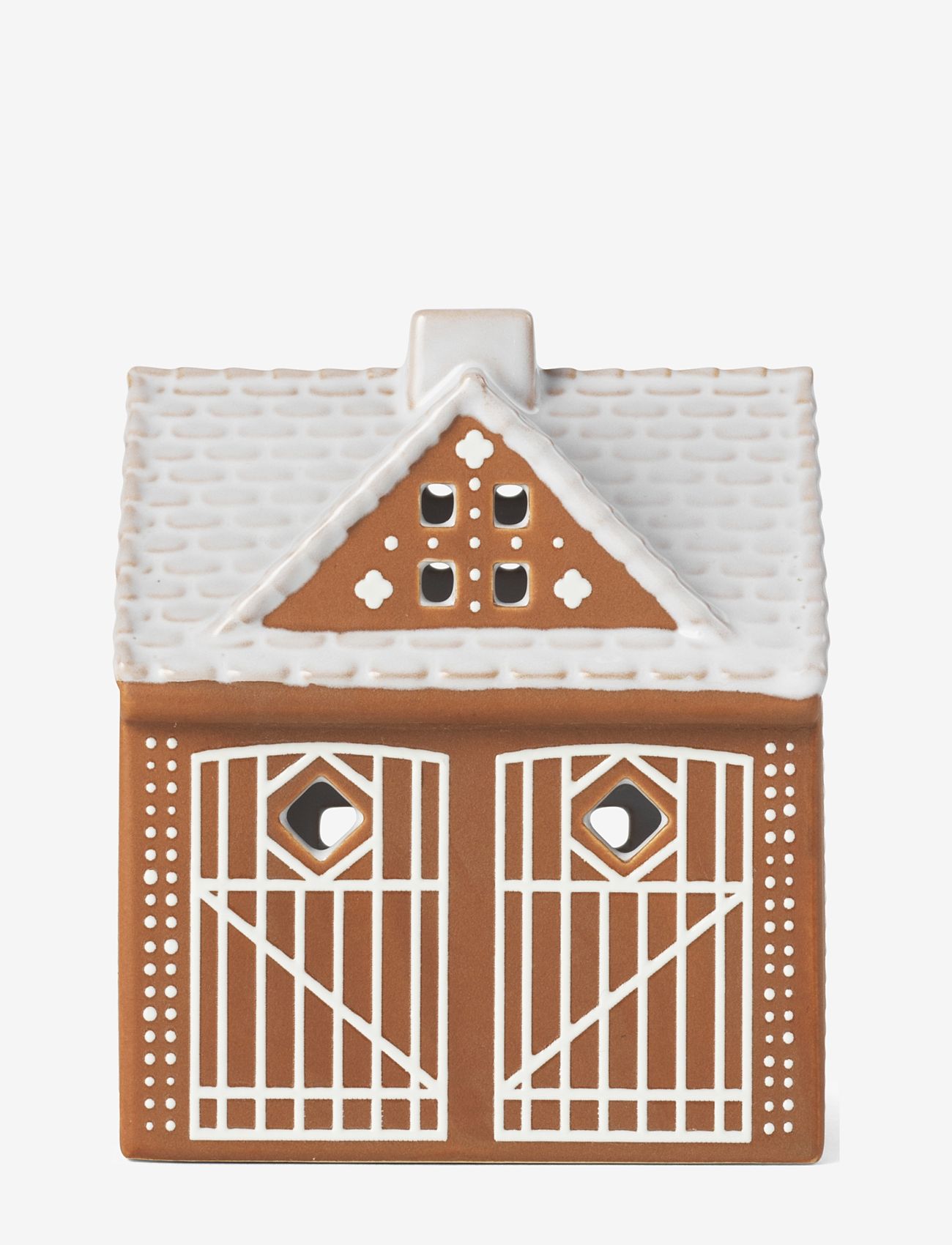 Kähler - Gingerbread Lighthouse Christmas Stable H11.5 brown - brown - 1