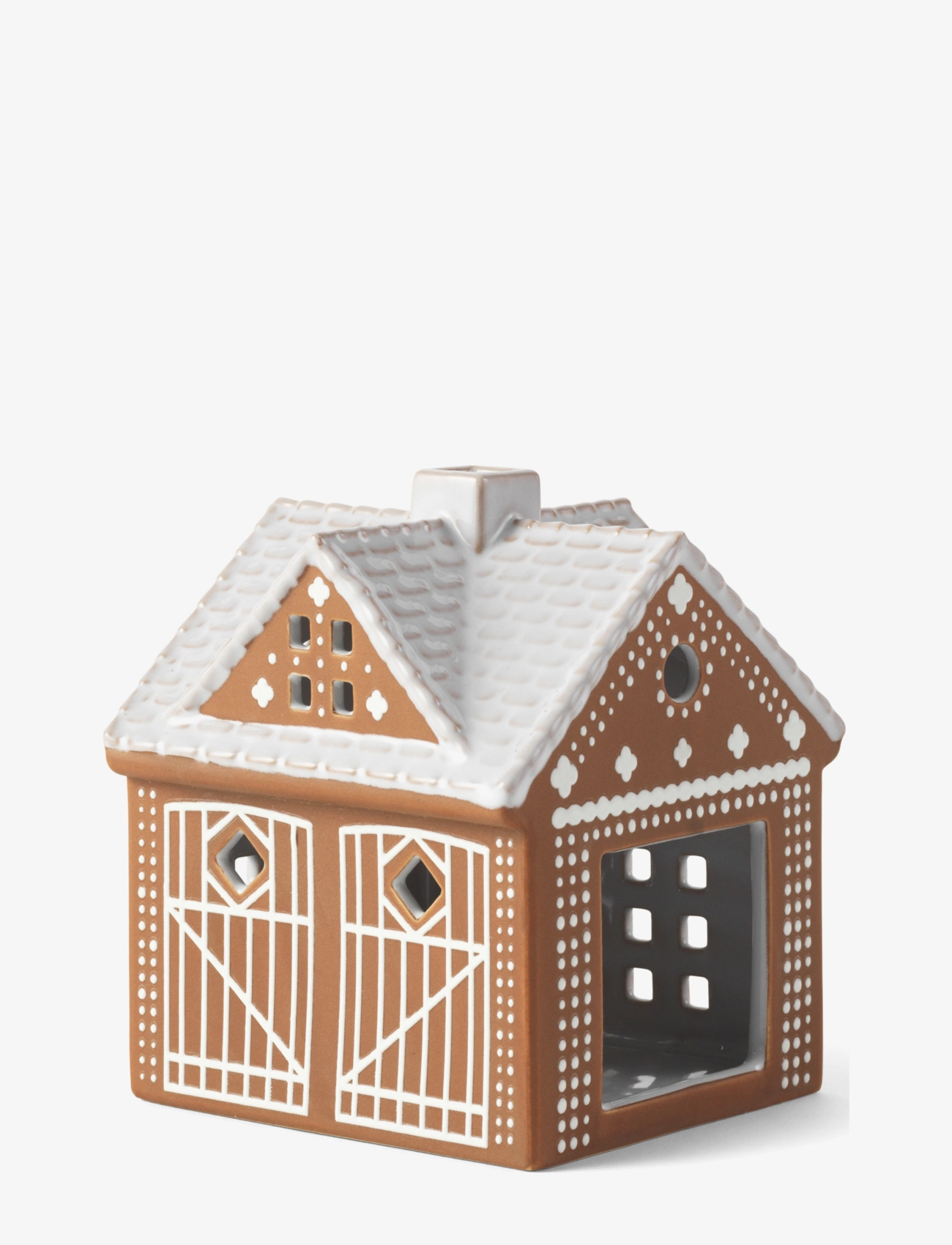 Kähler - Gingerbread Lighthouse Christmas Stable H11.5 brown - brown - 2