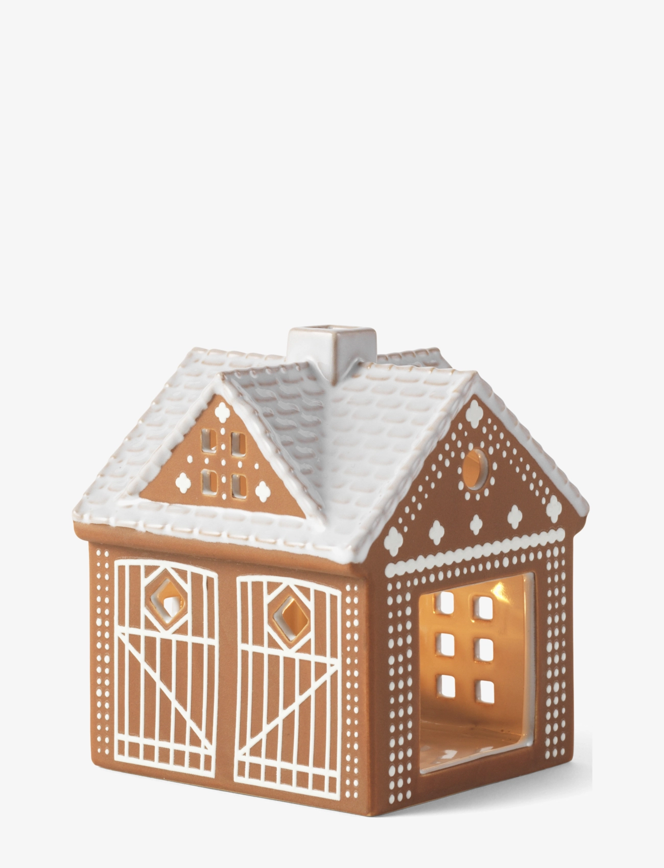 Kähler - Gingerbread Lighthouse Christmas Stable H11.5 brown - brown - 3