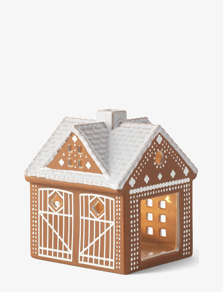 Kähler - Gingerbread Lighthouse Christmas Stable H11.5 brown - brown - 3