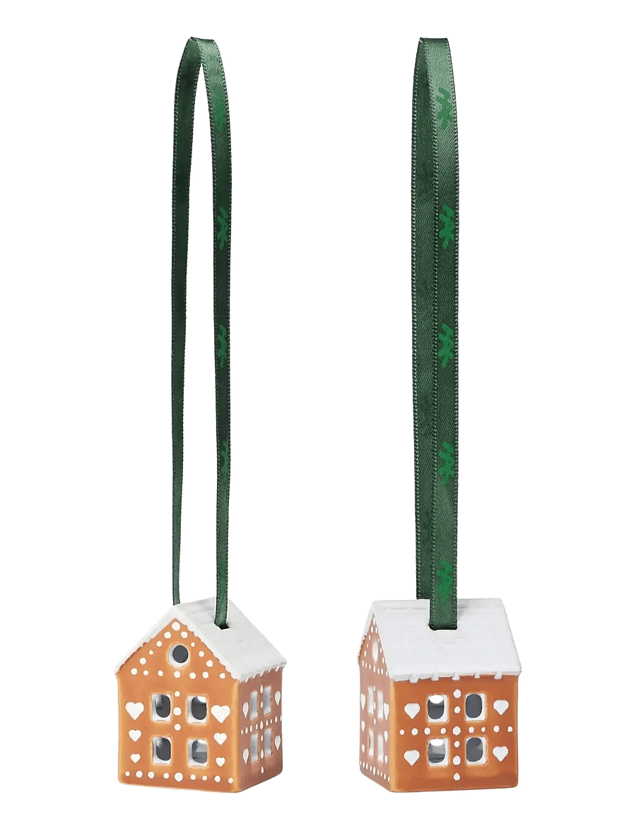 Kähler - Gingerbread Christmas Ornament brown 2 pcs. - brown - 1