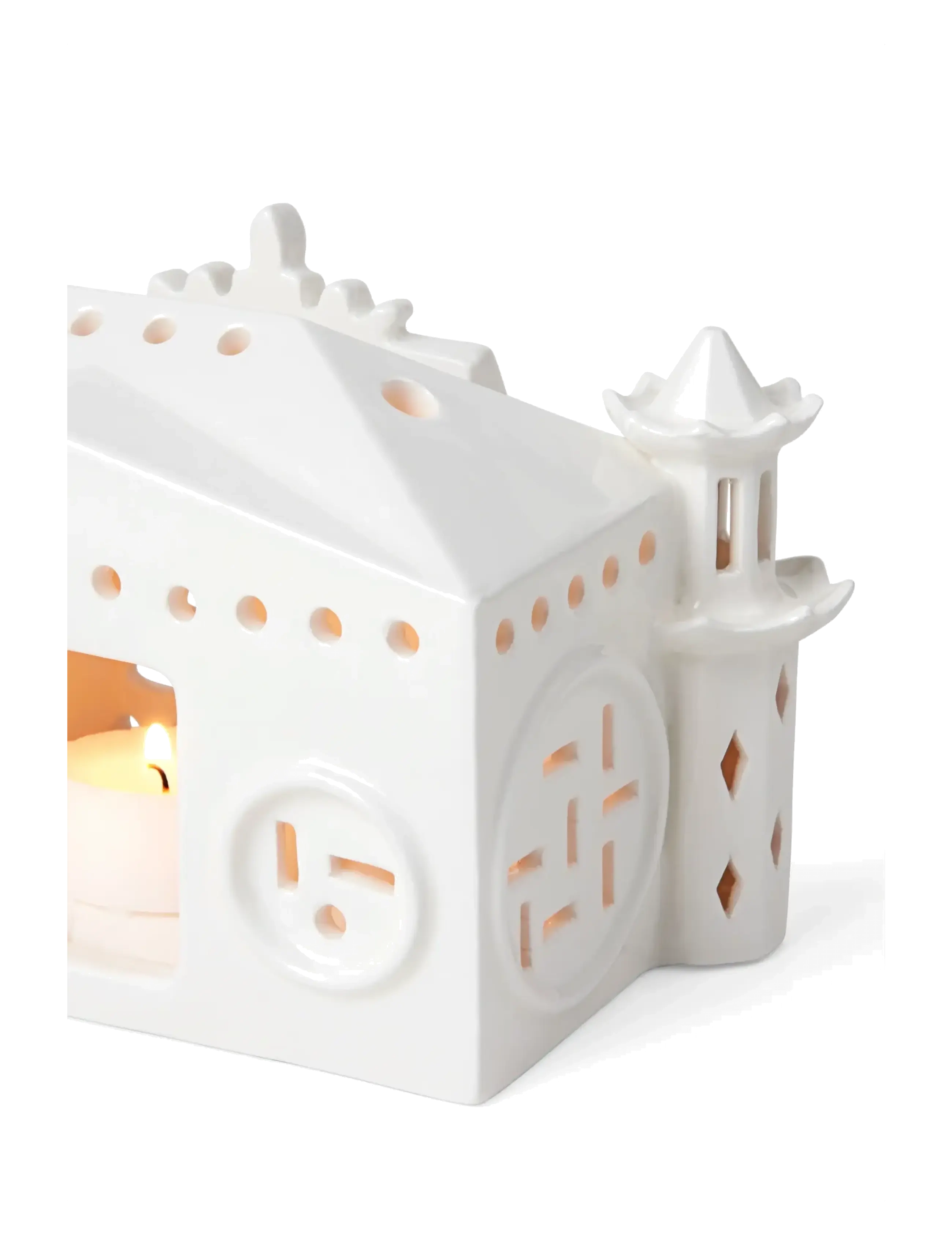 Kähler - Urbania Tivoli Lighthouse Pantomime Theatre white - sprittkertahaldarar - white - 5